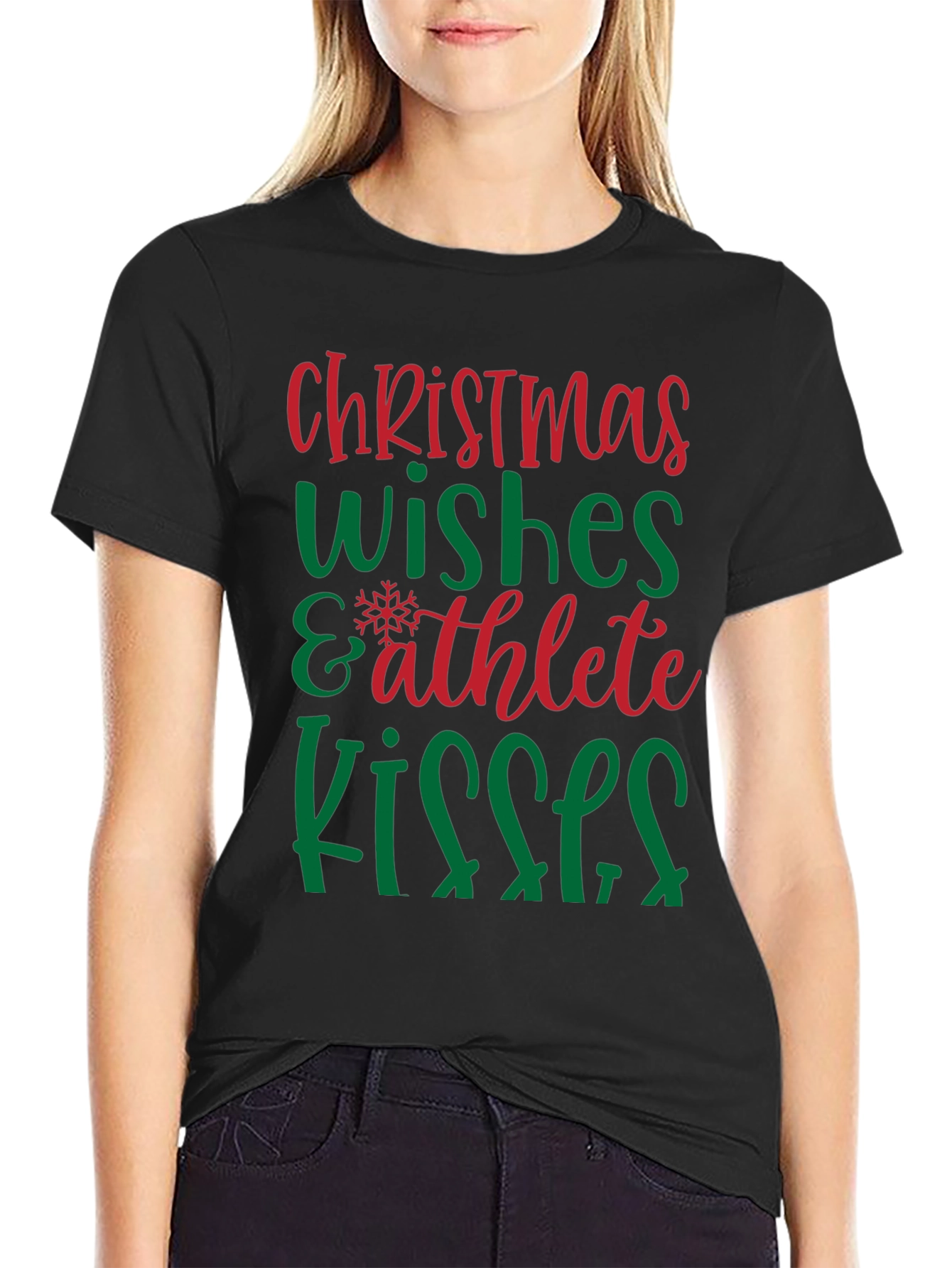 Christmas Wishes Athlete Kisses Graphic Tee