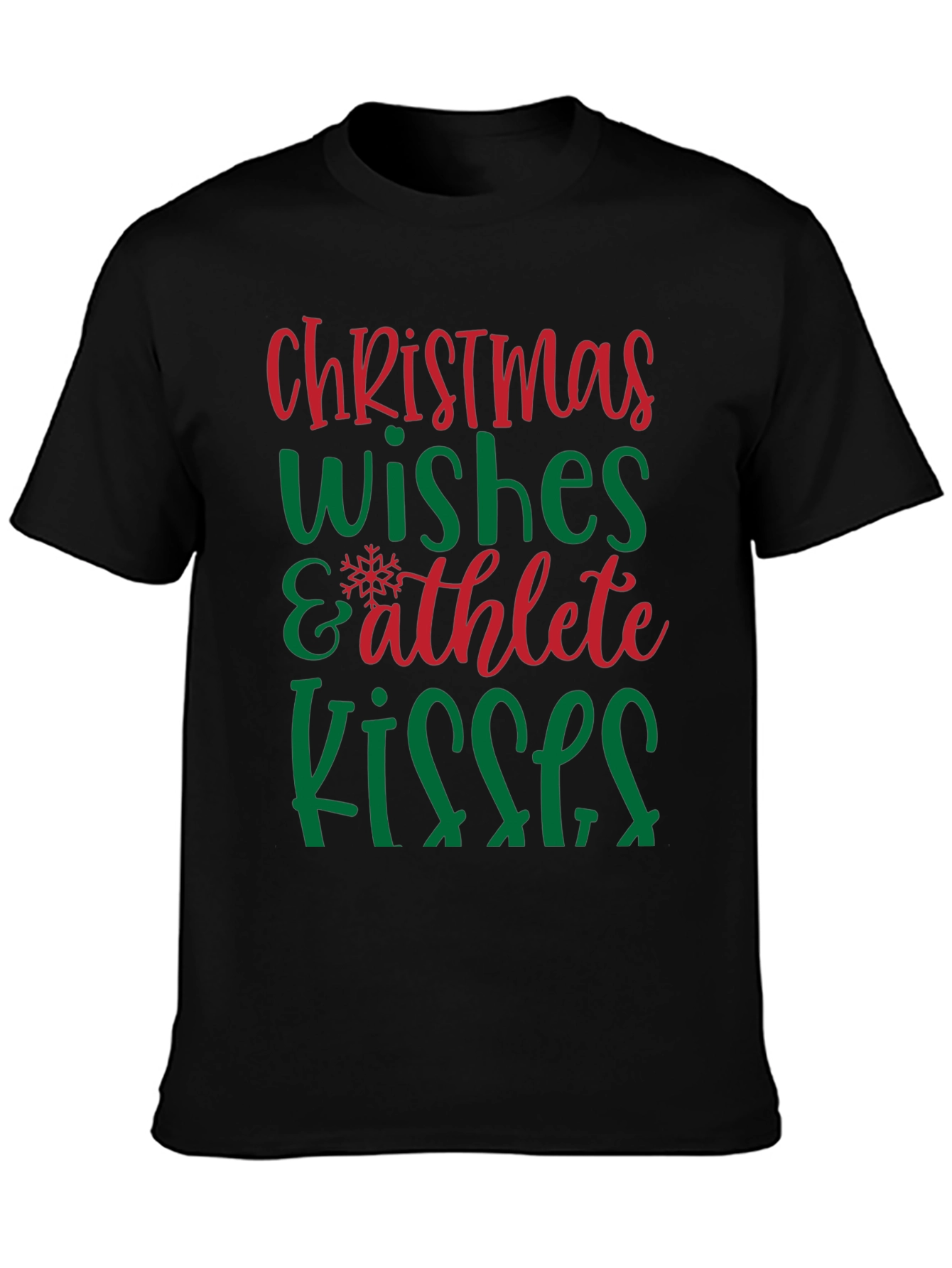 Christmas Wishes Athlete Kisses Graphic Tee