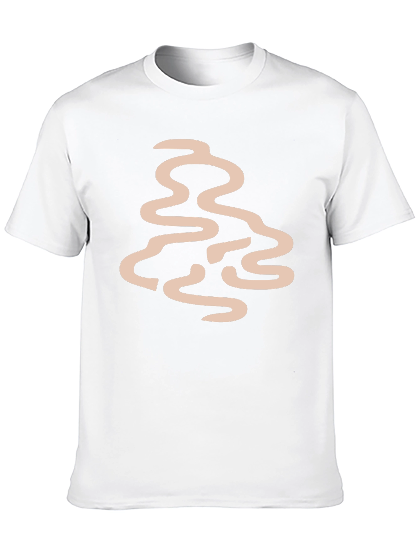 Abstract Line Art Graphic Tee - Black