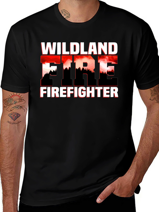Wildland Firefighter Graphic T-Shirt - Black