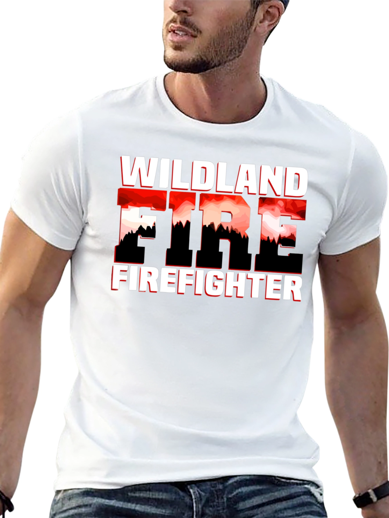 Wildland Firefighter Graphic T-Shirt - Black