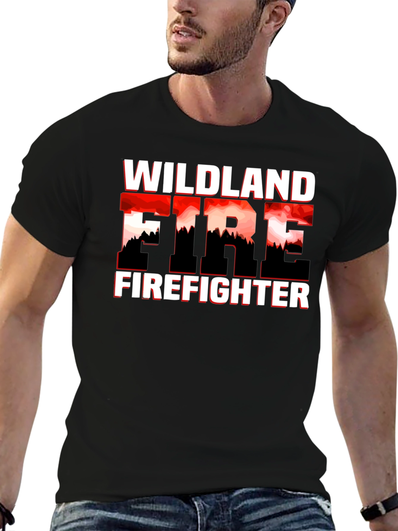 Wildland Firefighter Graphic T-Shirt - Black