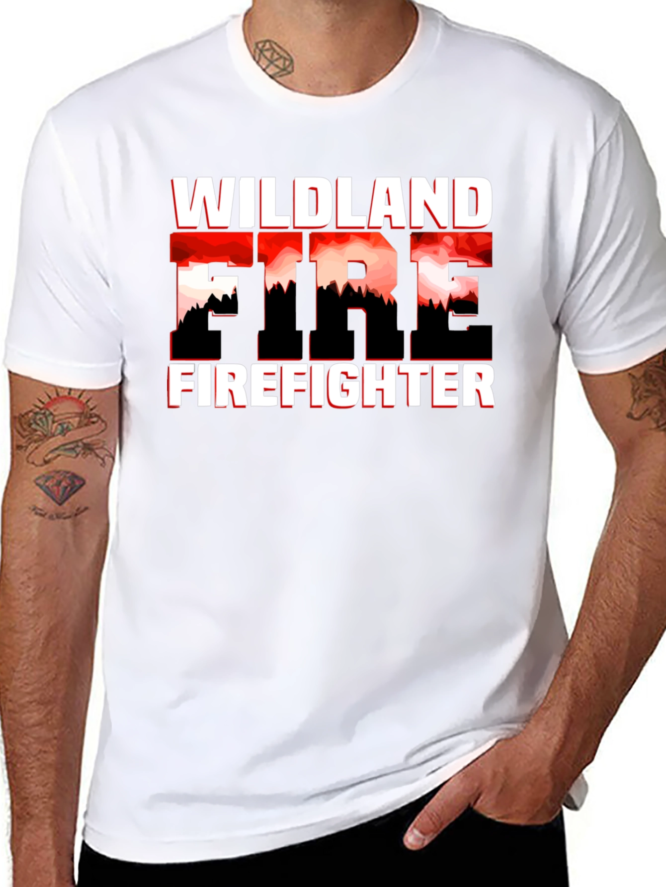 Wildland Firefighter Graphic T-Shirt - Black