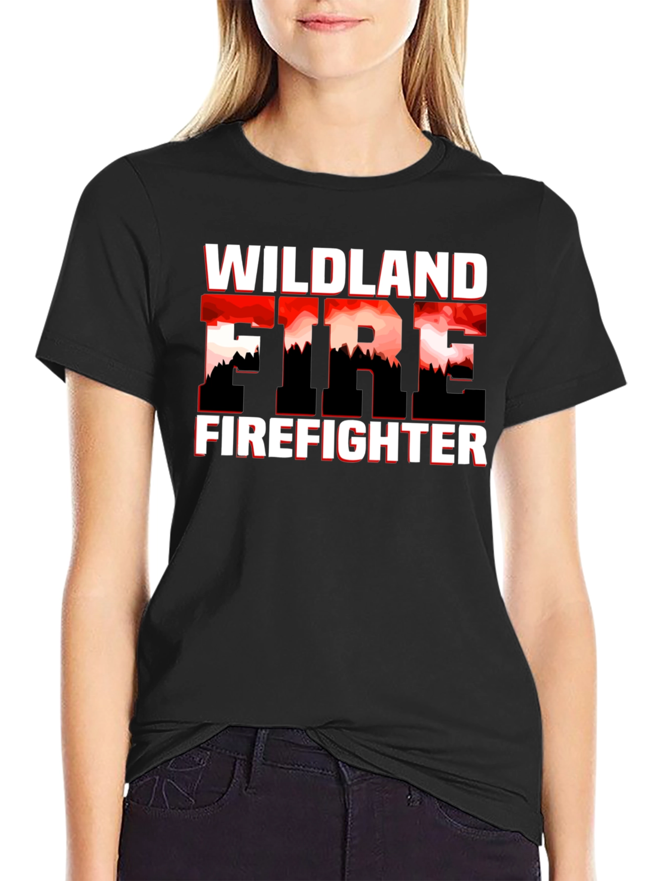 Wildland Firefighter Graphic T-Shirt - Black