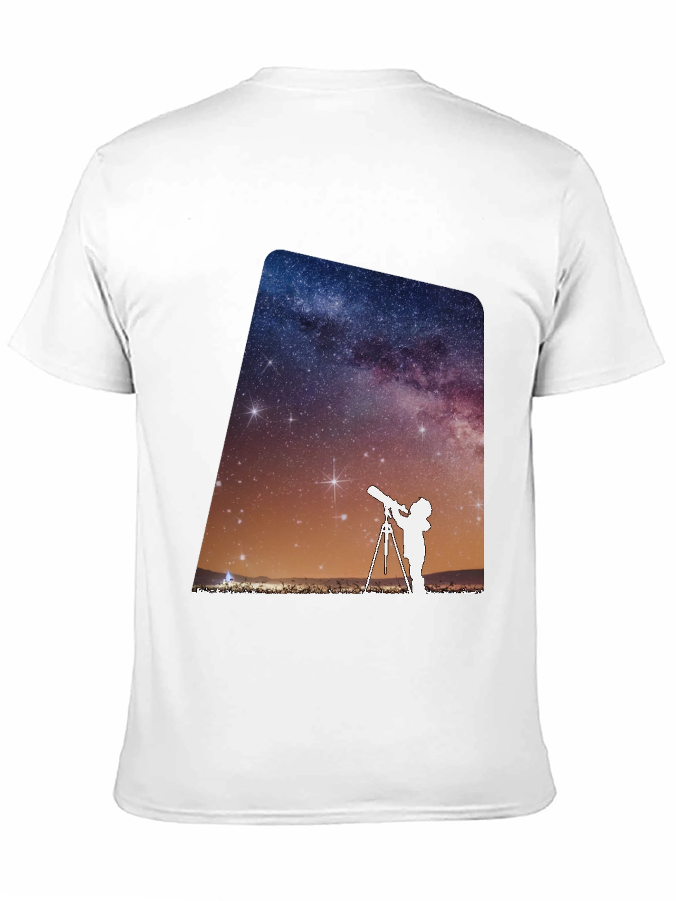 Star Gazing Graphic Tee - Black Cotton Blend