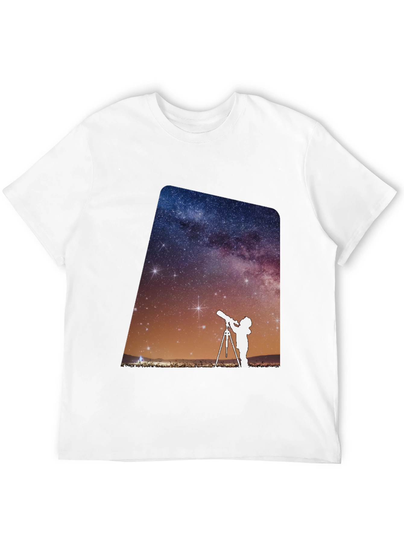 Star Gazing Graphic Tee - Black Cotton Blend