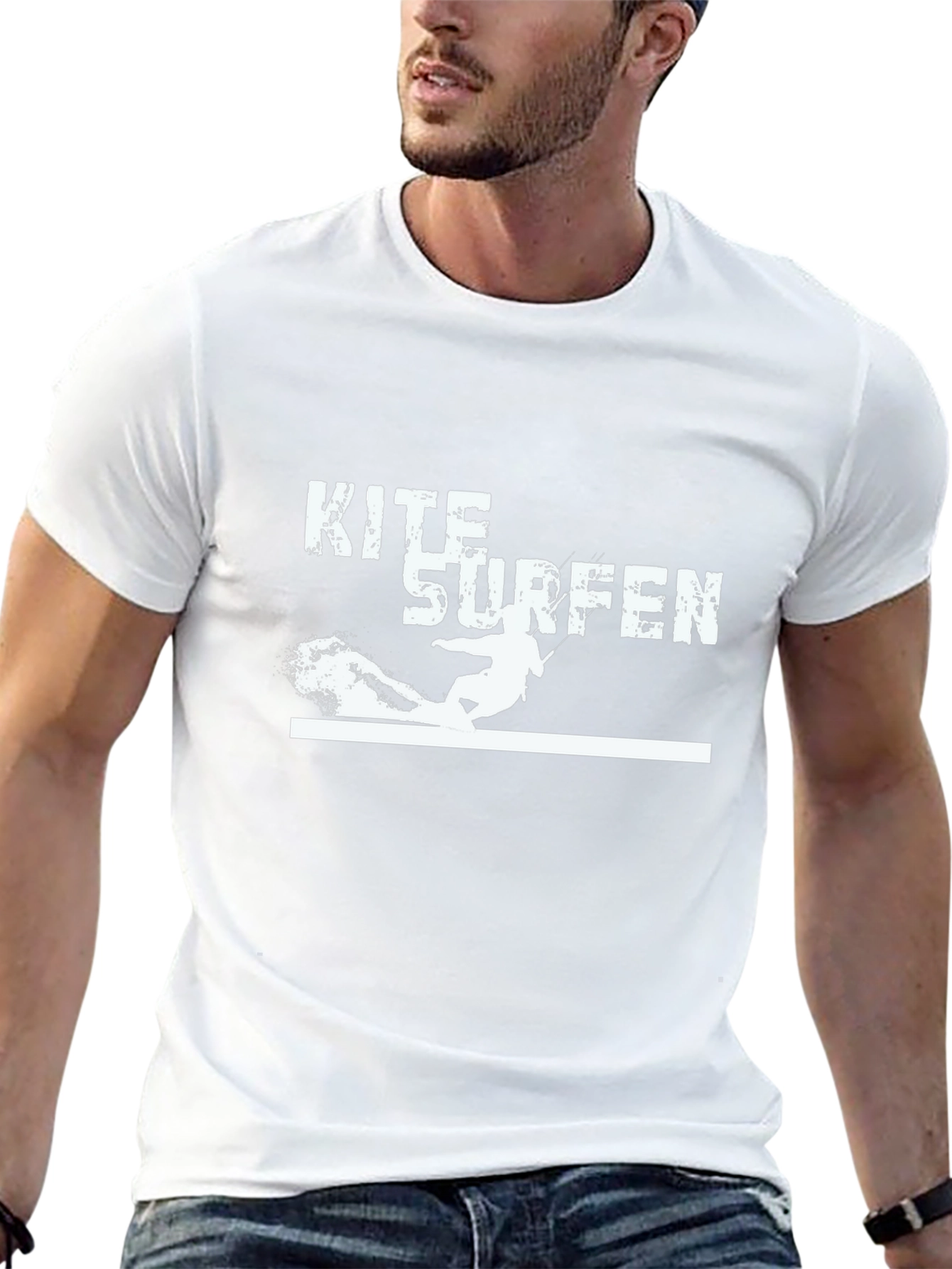 Kite Surfen Black T-Shirt - Water Sports Tee