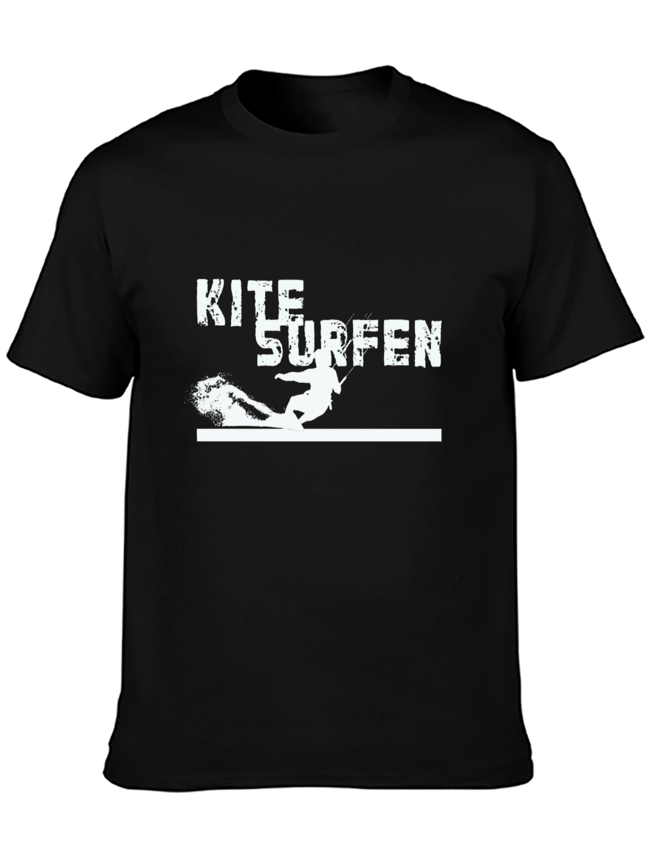Kite Surfen Black T-Shirt - Water Sports Tee