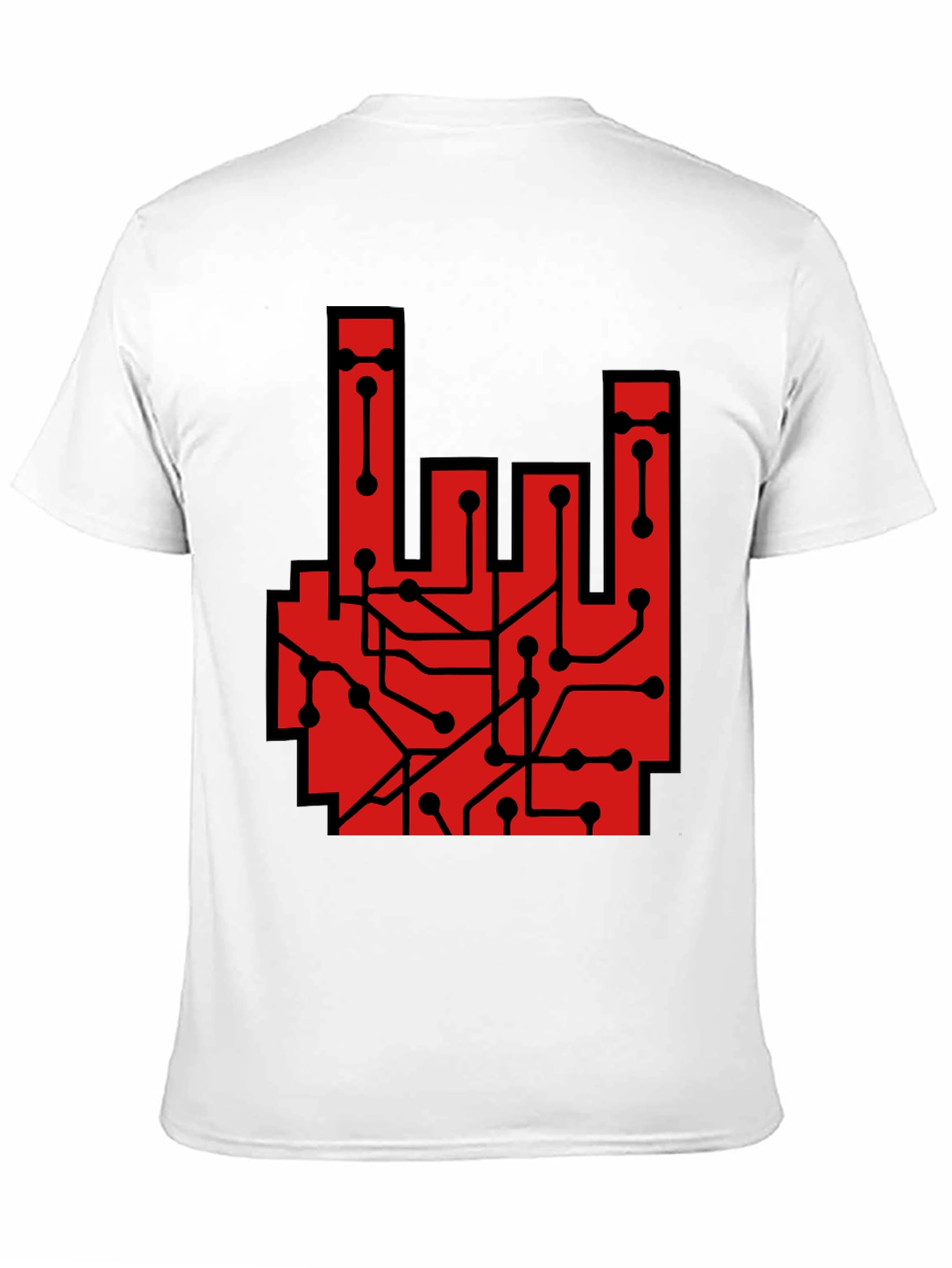 Rock On Circuit Board T-Shirt - Black