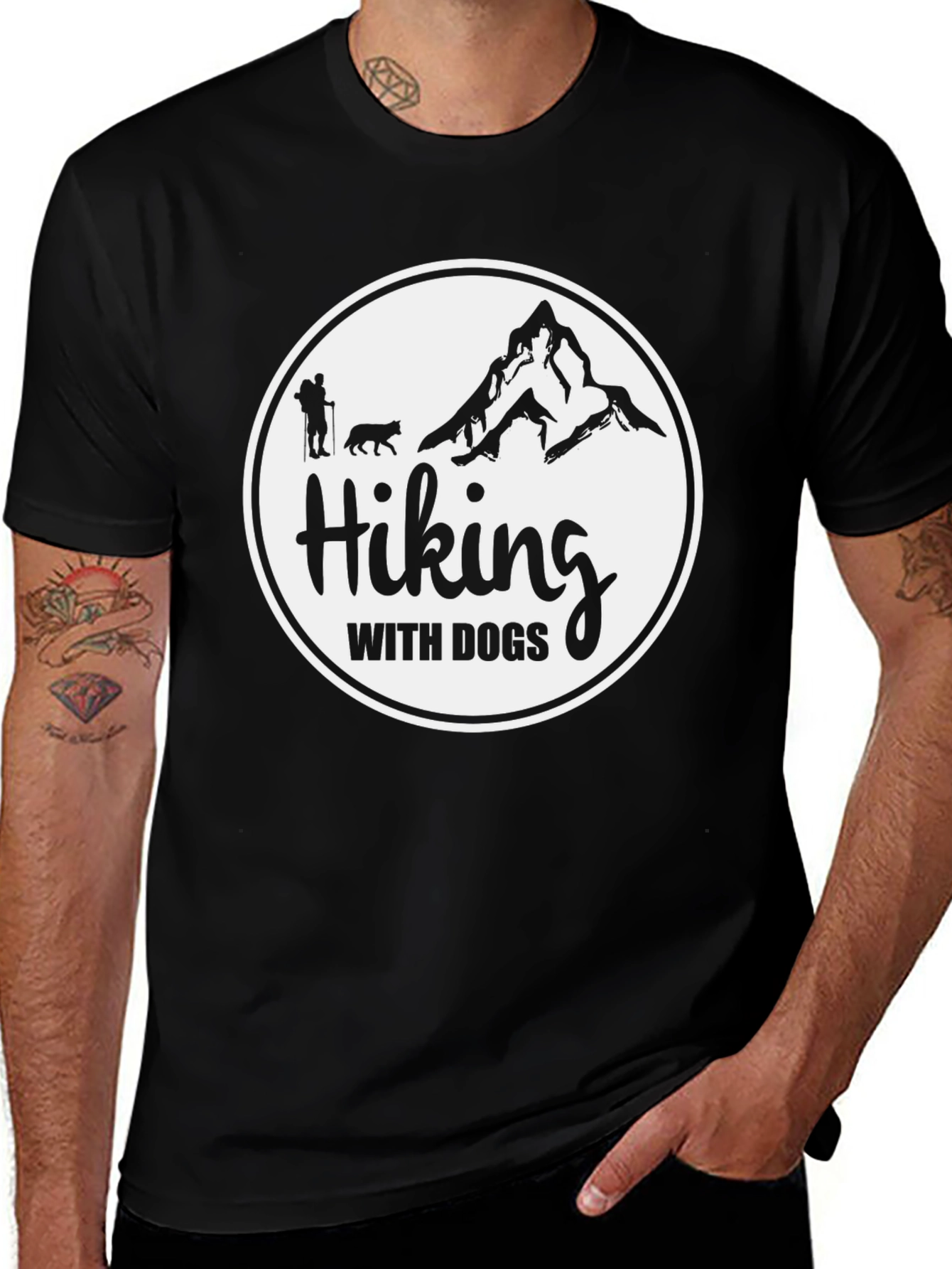 Hiking with Dogs Graphic Tee