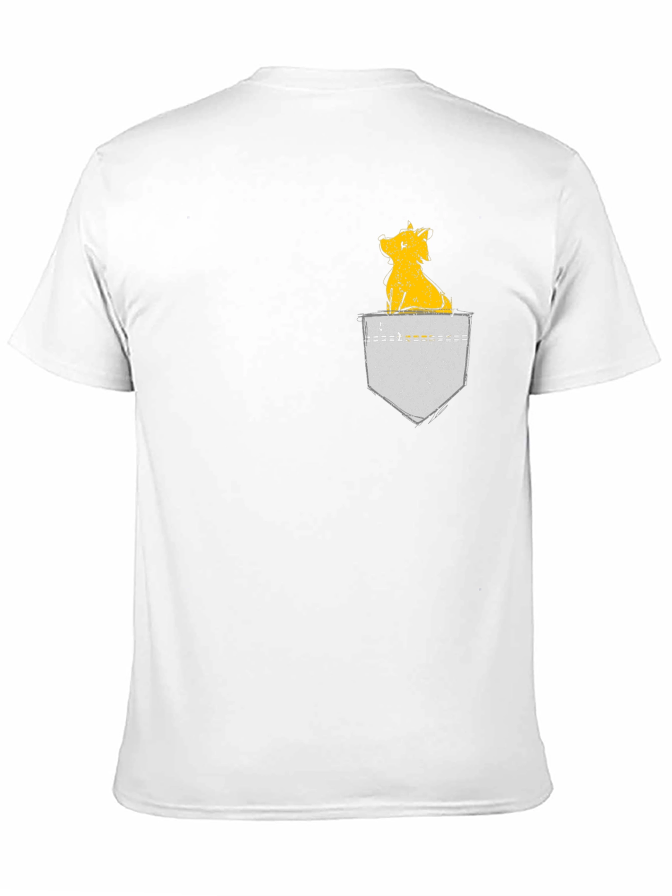 Dog in Pocket Graphic Tee - Black Casual Shirt