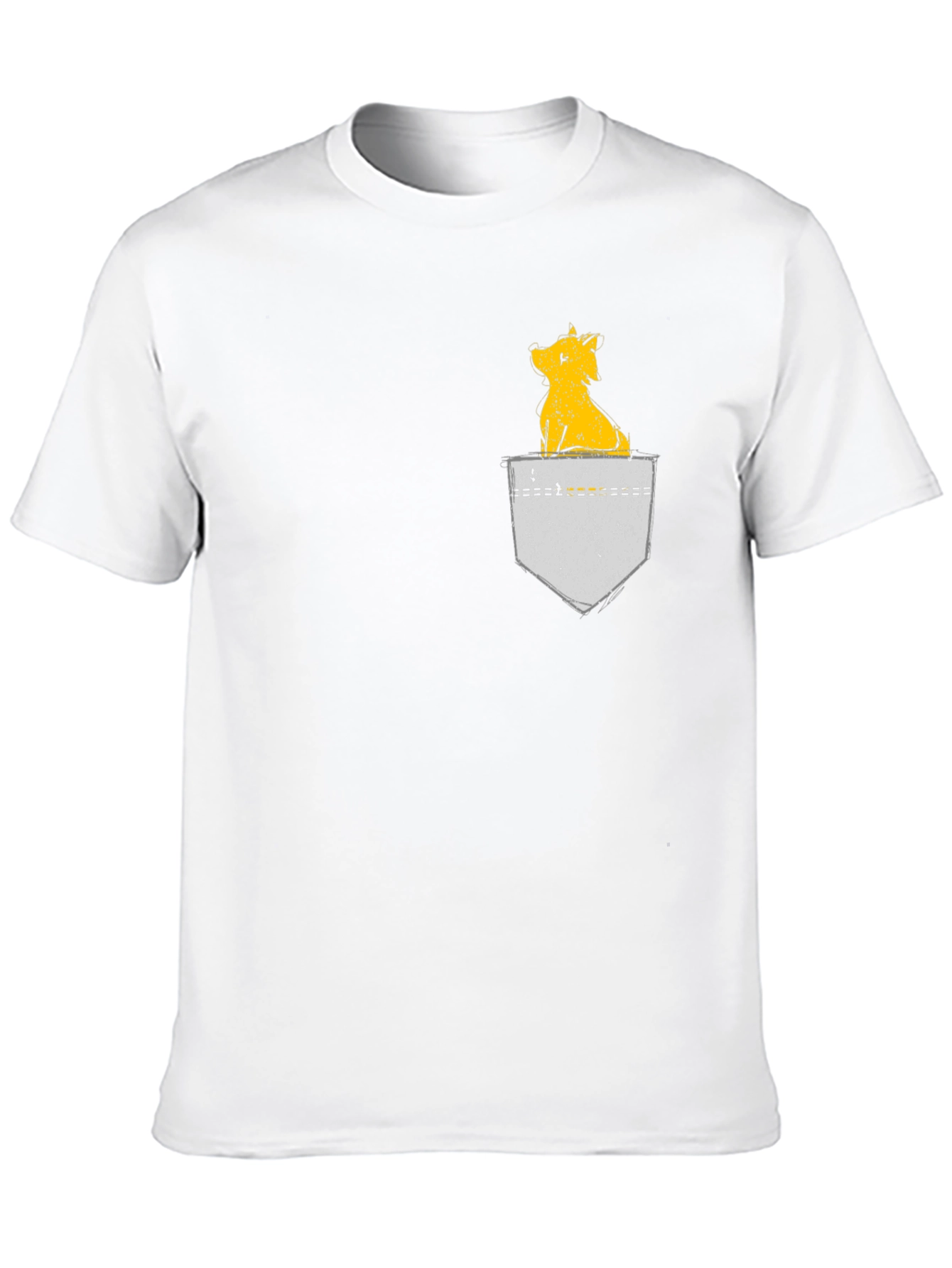 Dog in Pocket Graphic Tee - Black Casual Shirt