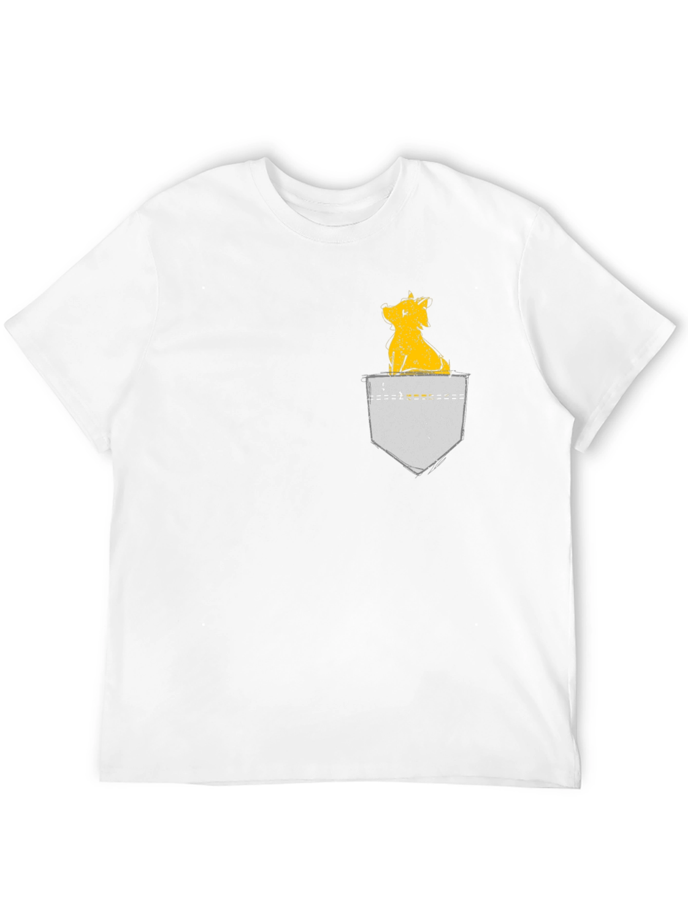 Dog in Pocket Graphic Tee - Black Casual Shirt