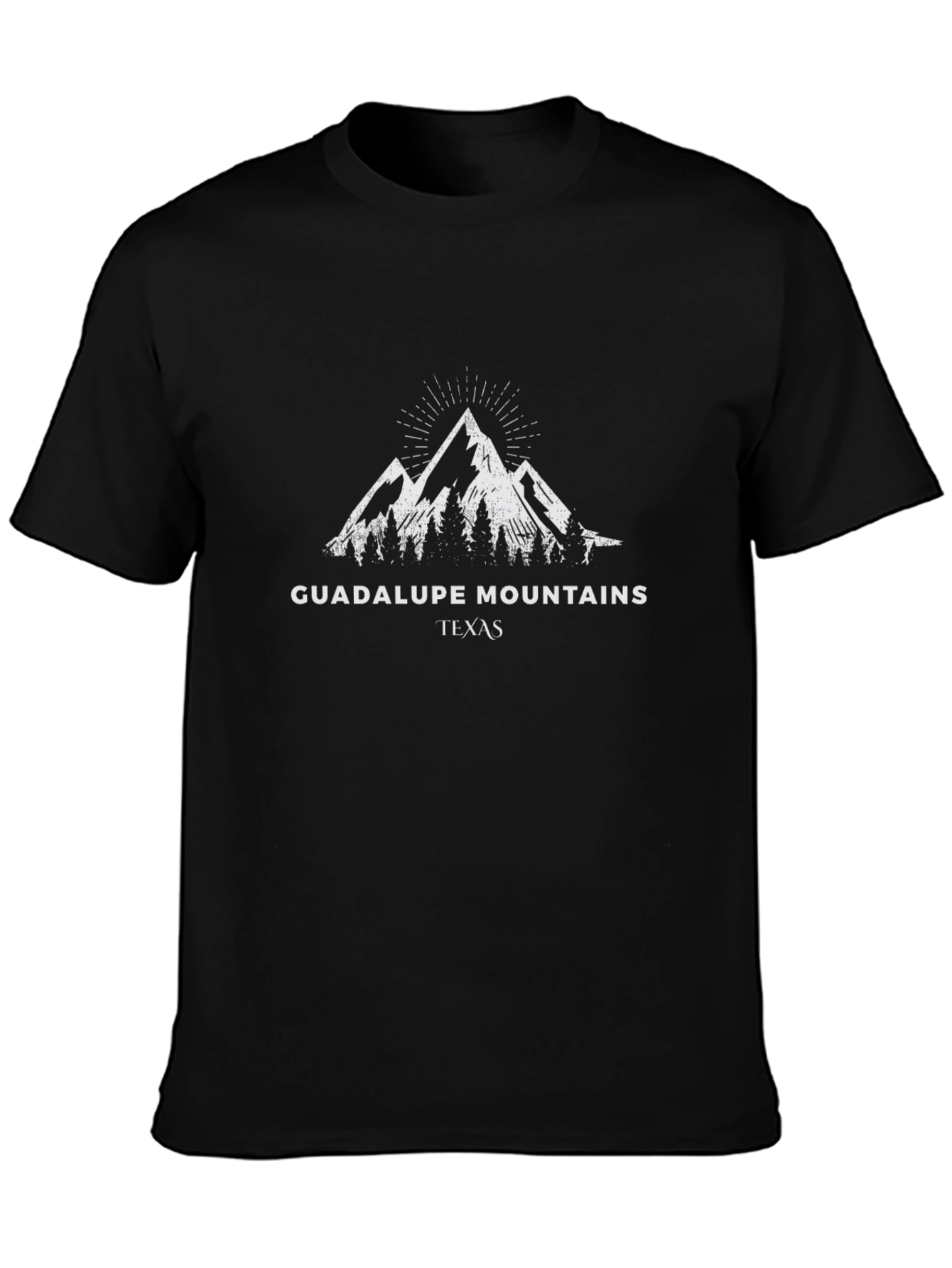 Guadalupe Mountains Texas Black T-Shirt