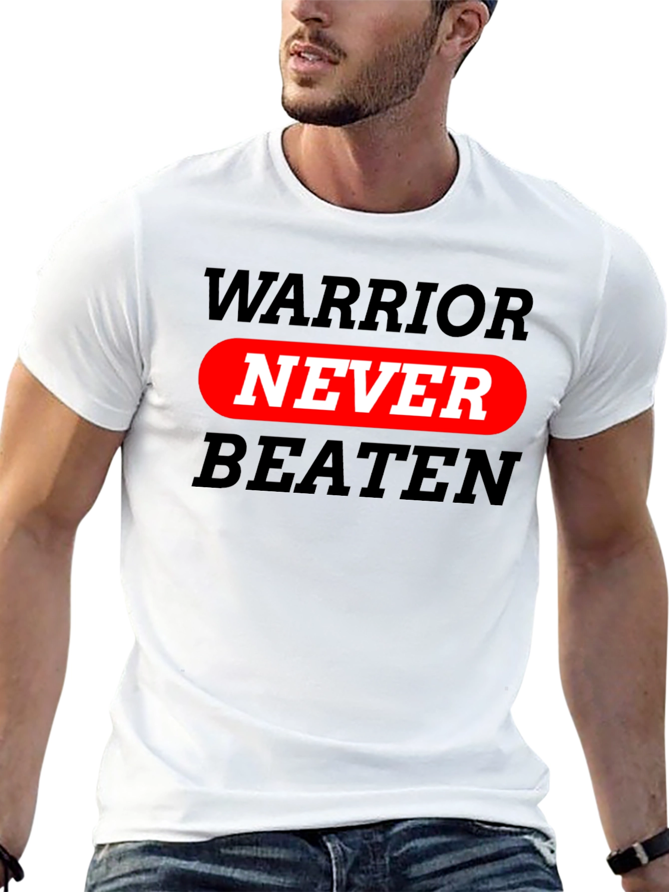 Warrior Never Beaten Graphic T-Shirt