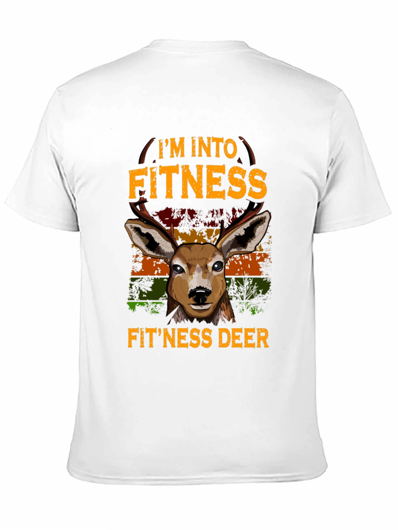 Fitness Deer Graphic T-Shirt - Im Into Fitness Tee