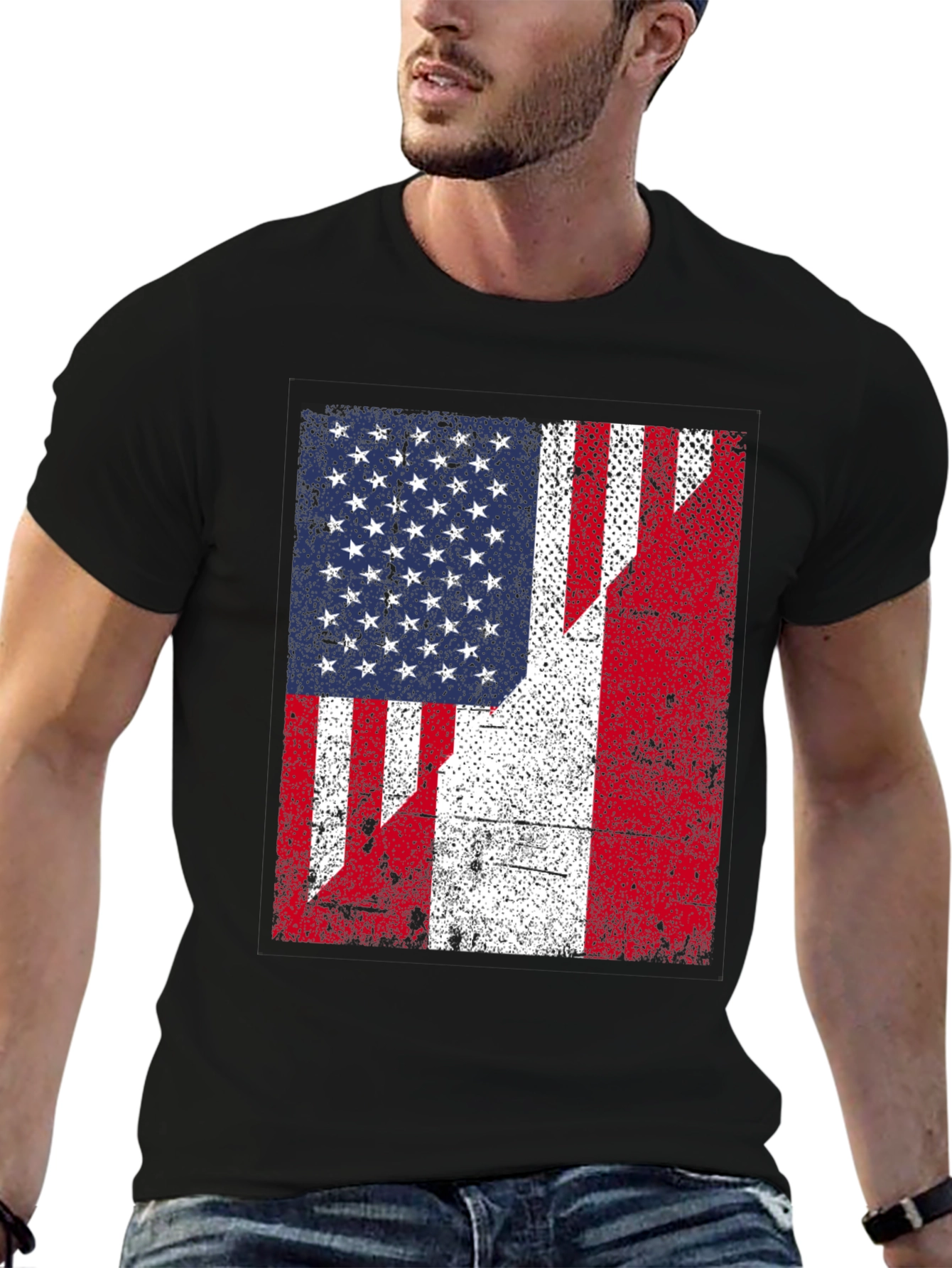 USA/Peru Flag Graphic Tee - Patriotic Fusion