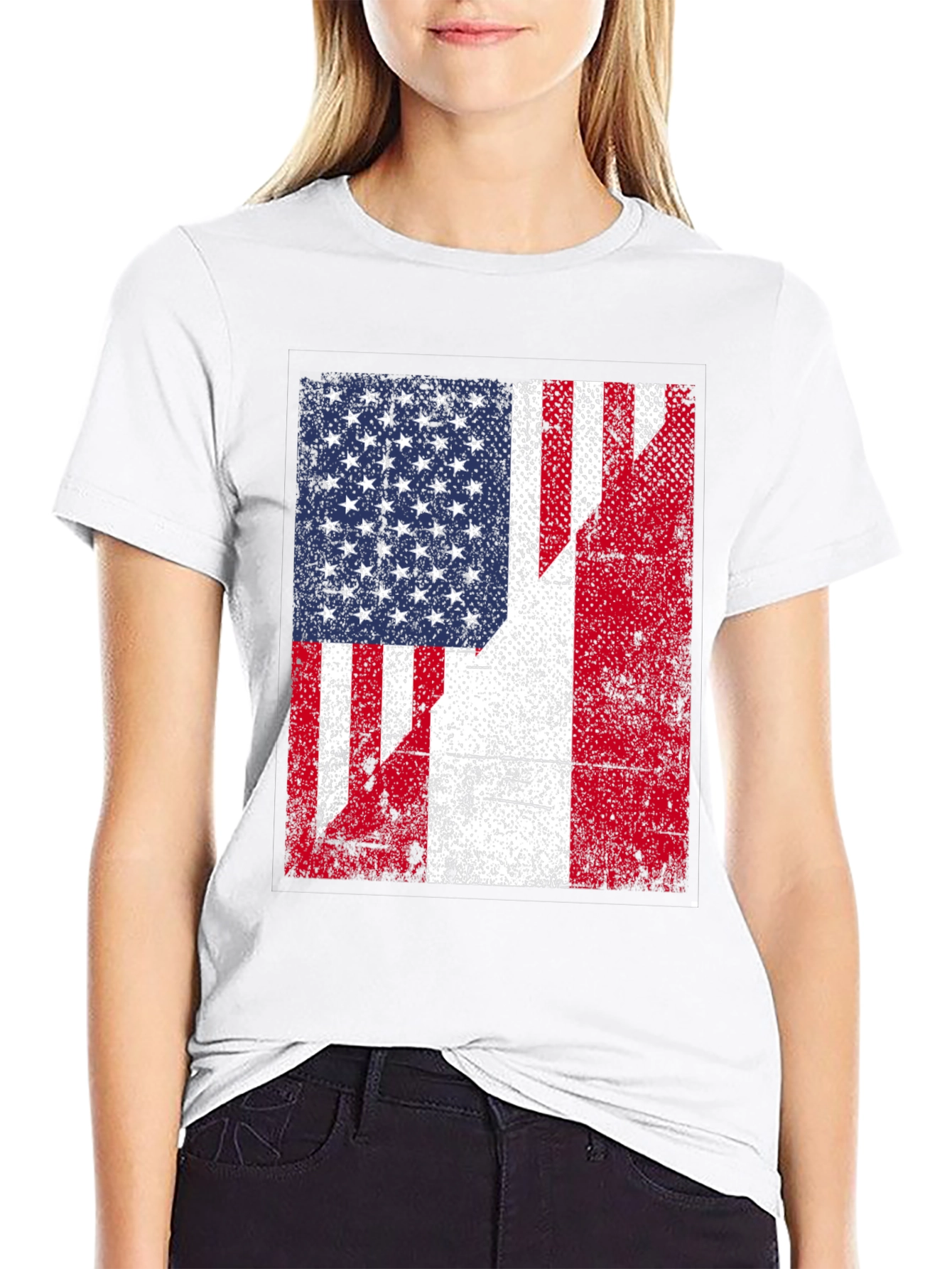 USA/Peru Flag Graphic Tee - Patriotic Fusion