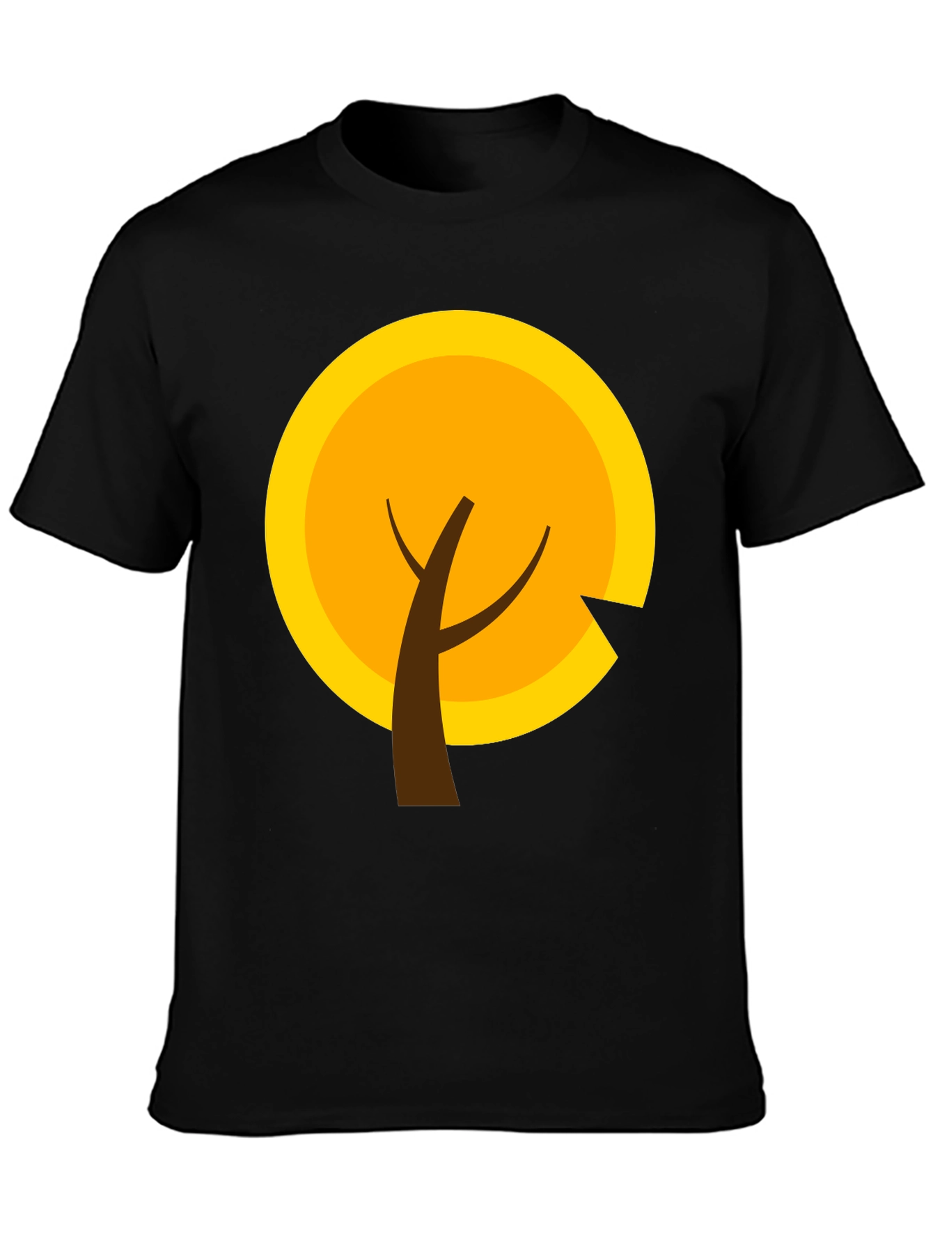 Modern Graphic Tee - Autumn Tree Design