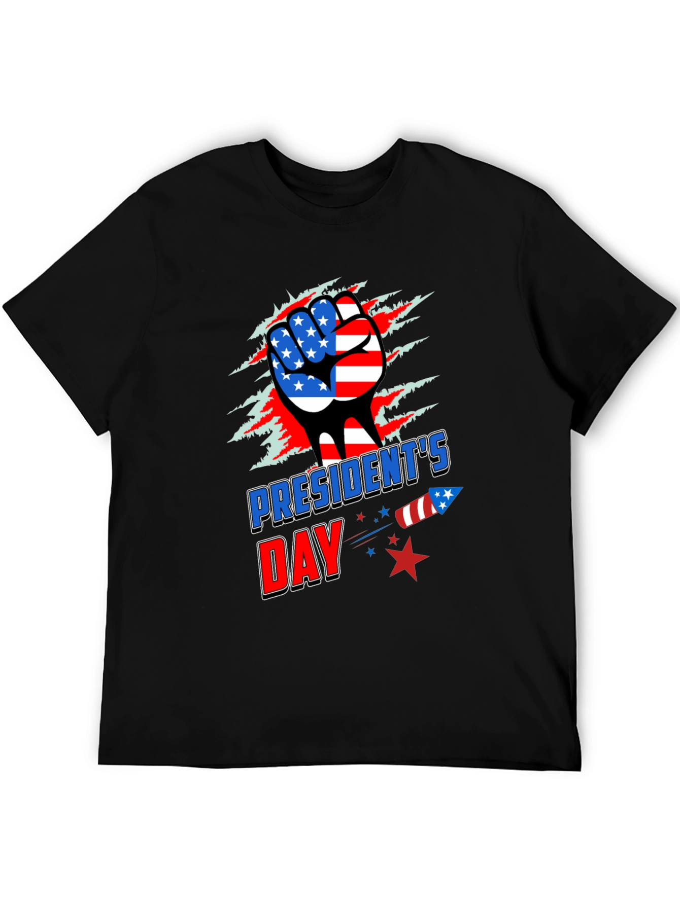 Presidents Day Graphic Tee - Patriotic Fist Design