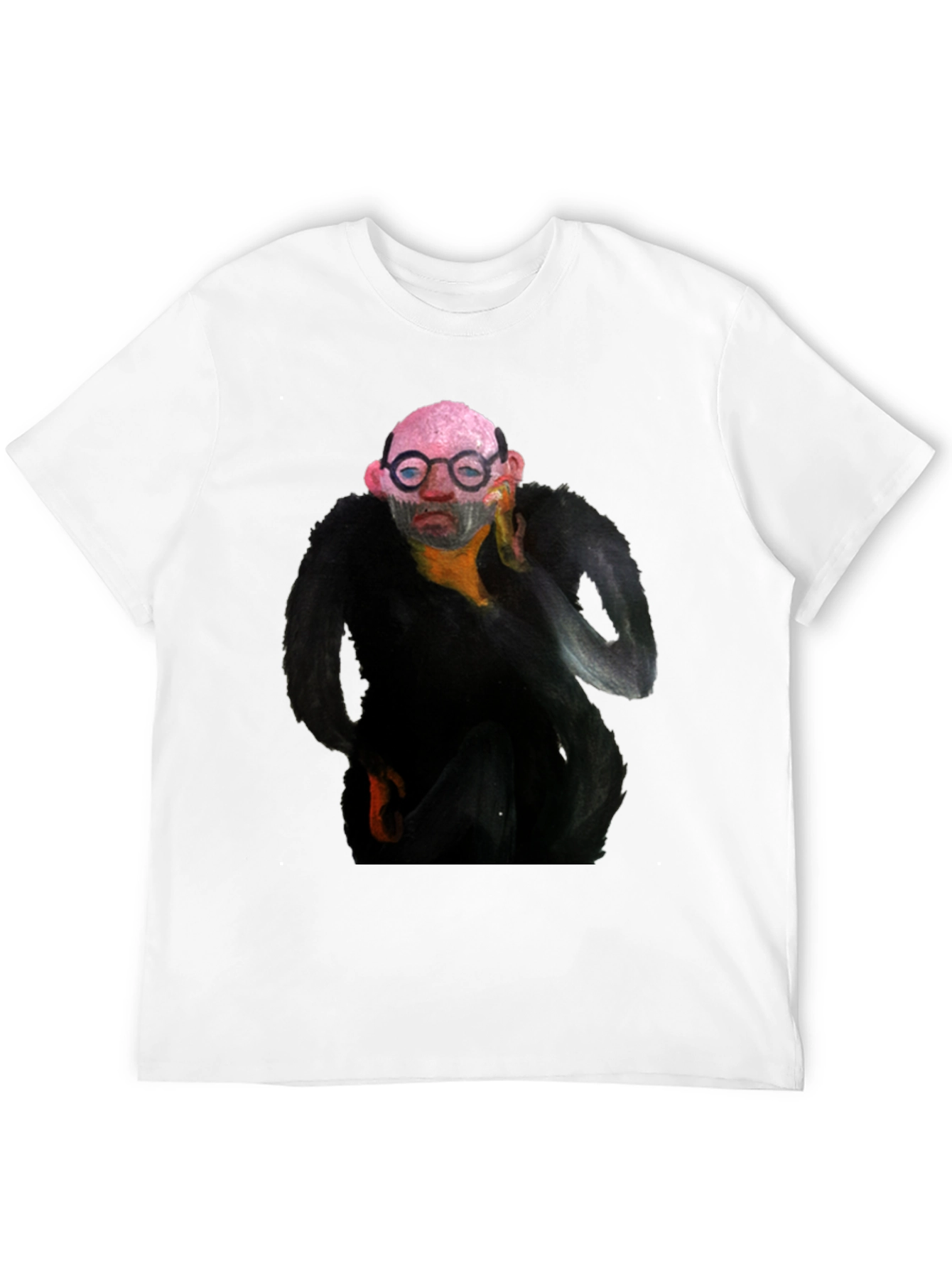 Abstract Portrait Graphic Black T-Shirt