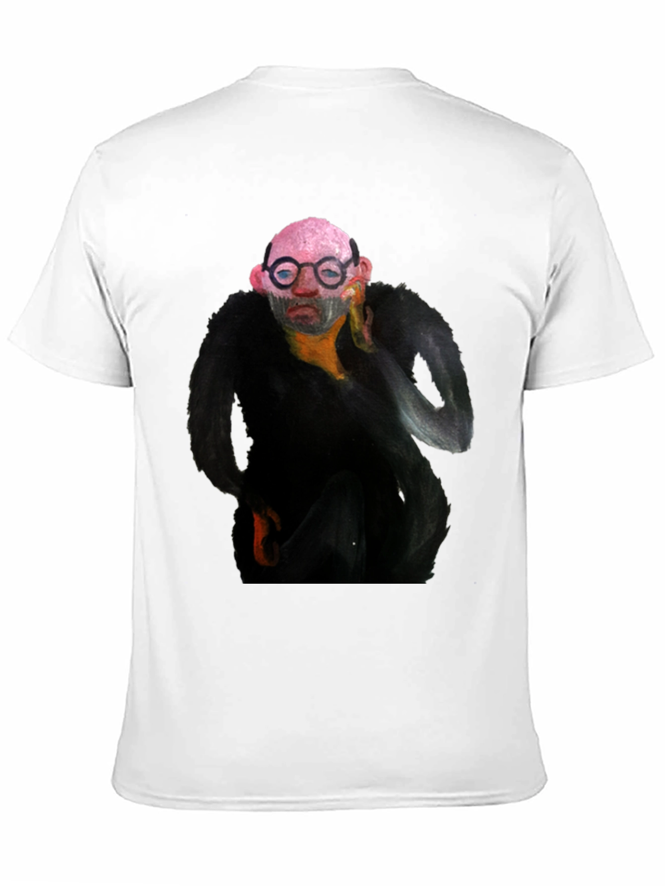 Abstract Portrait Graphic Black T-Shirt