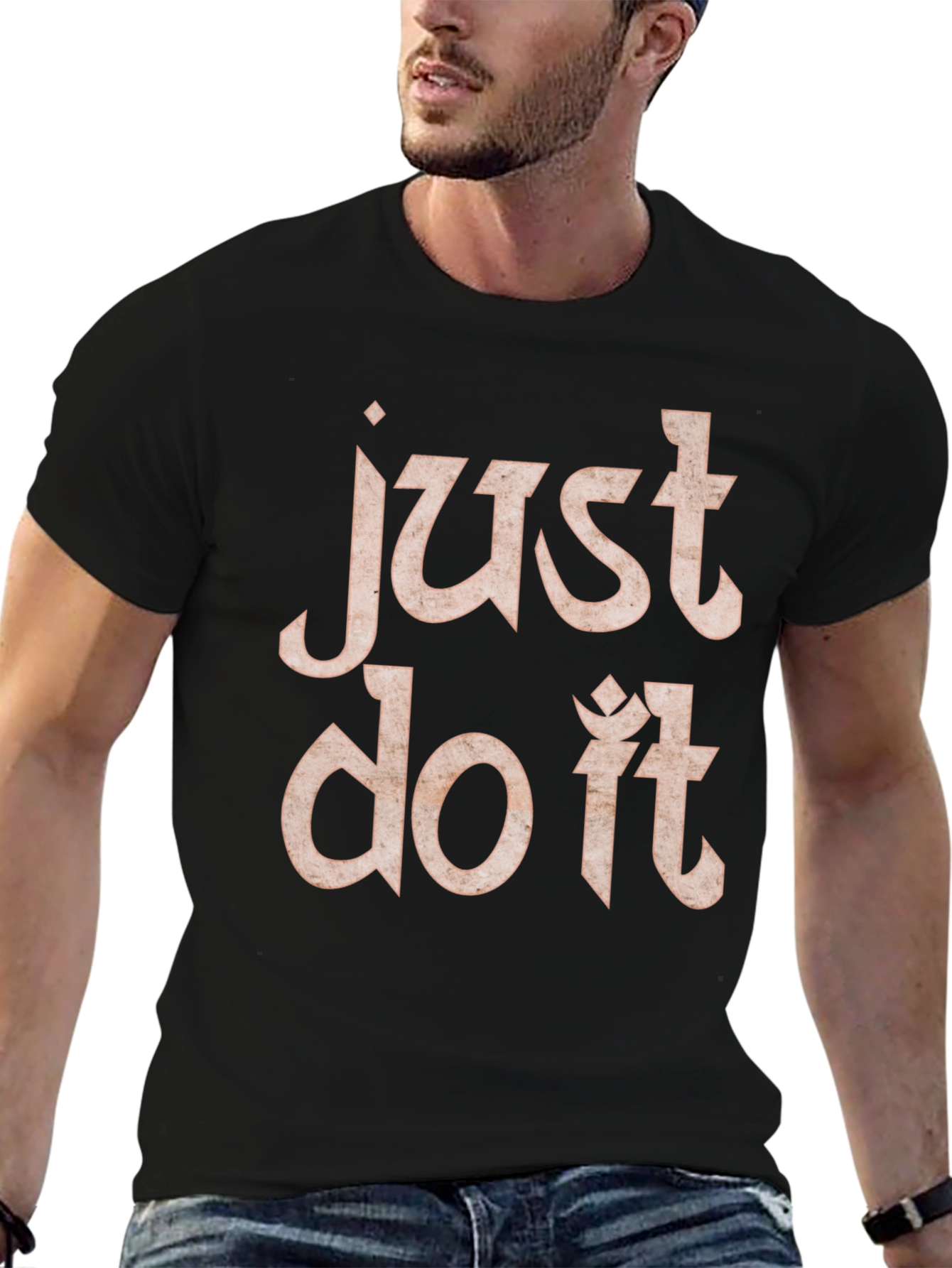 Just Do It Black Graphic Tee