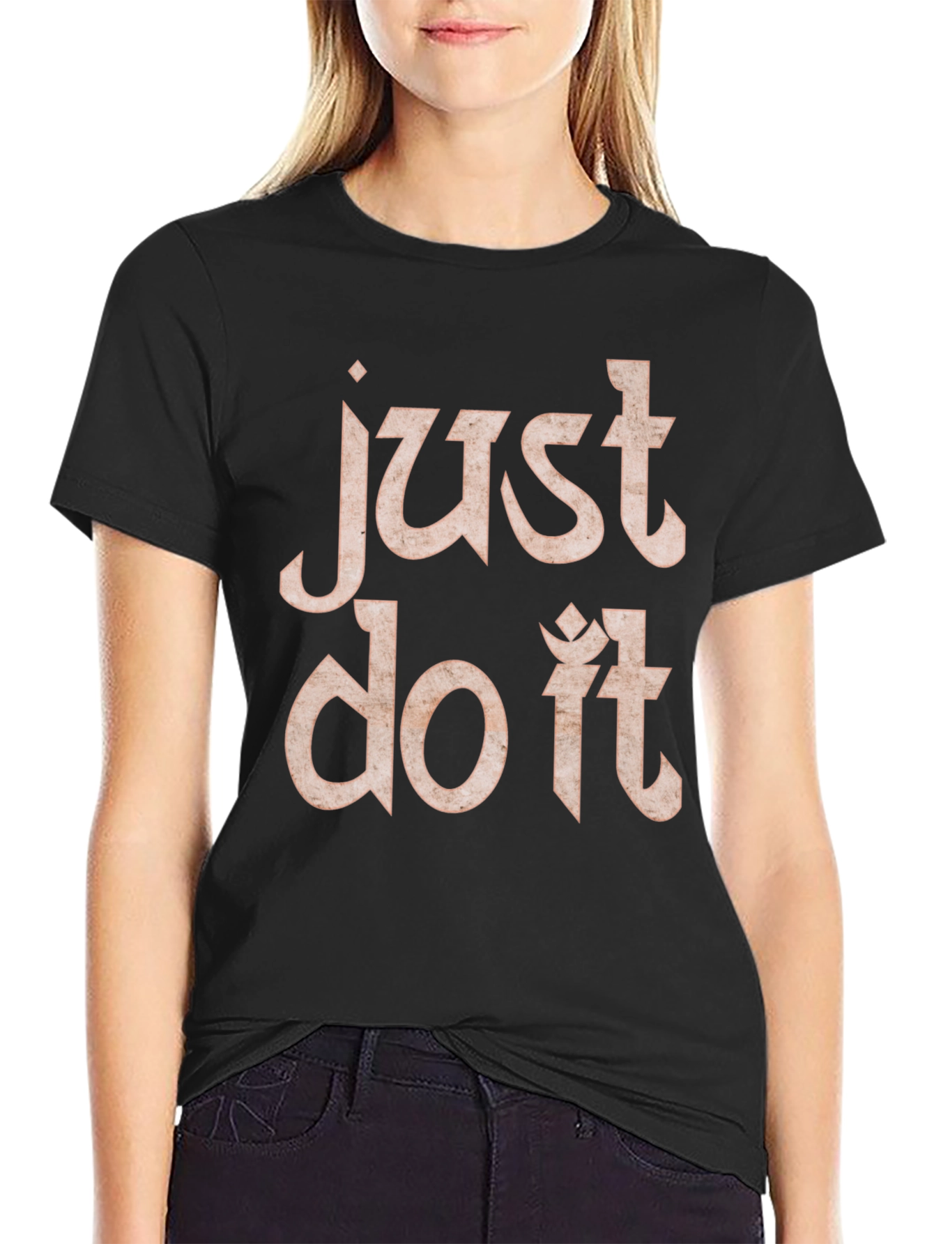 Just Do It Black Graphic Tee