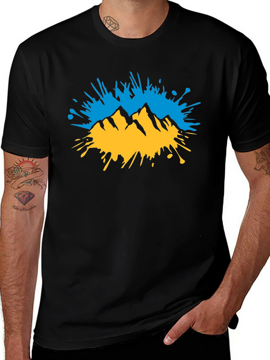 Mountain Splatter Graphic T-Shirt