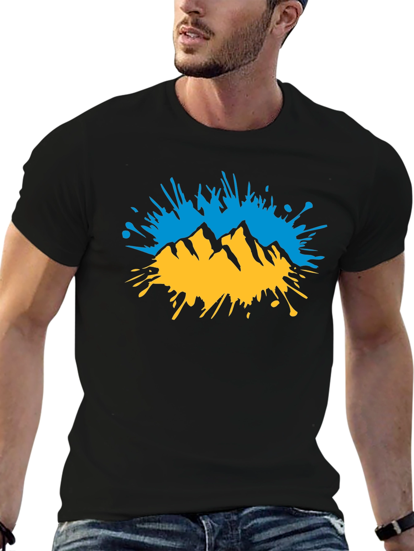 Mountain Splatter Graphic T-Shirt