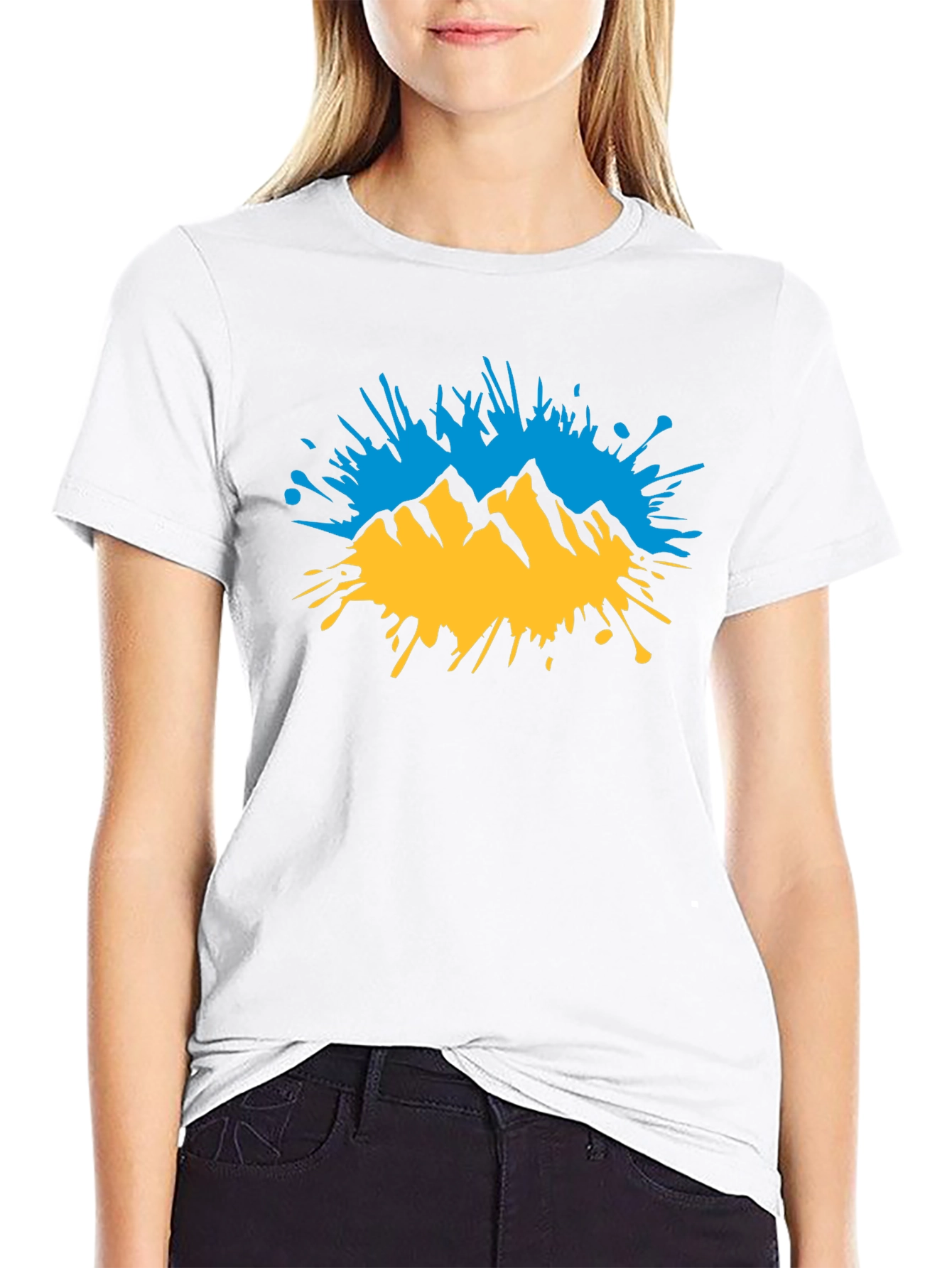 Mountain Splatter Graphic T-Shirt