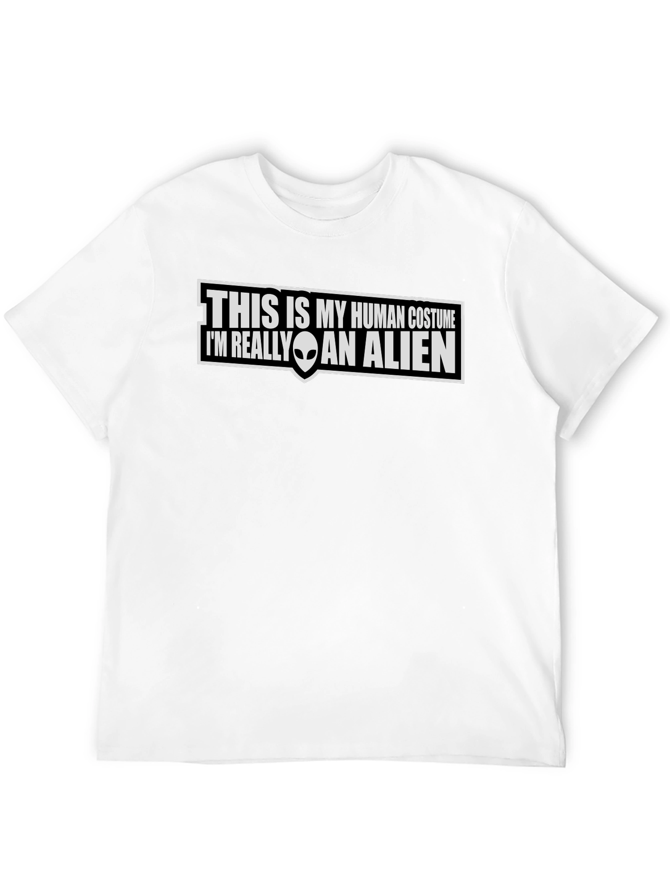 Human Costume Alien T-Shirt Funny Graphic Tee