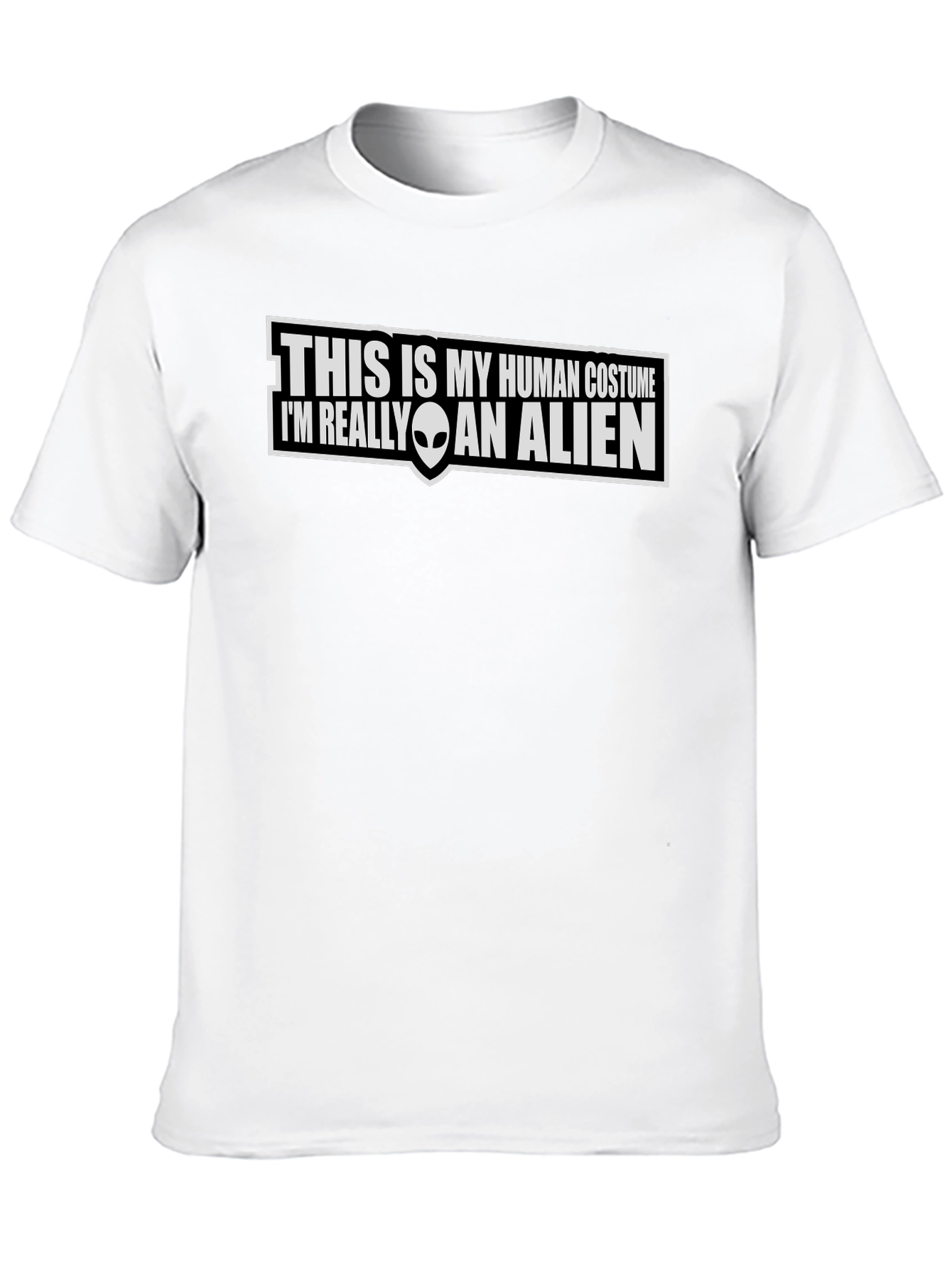 Human Costume Alien T-Shirt Funny Graphic Tee