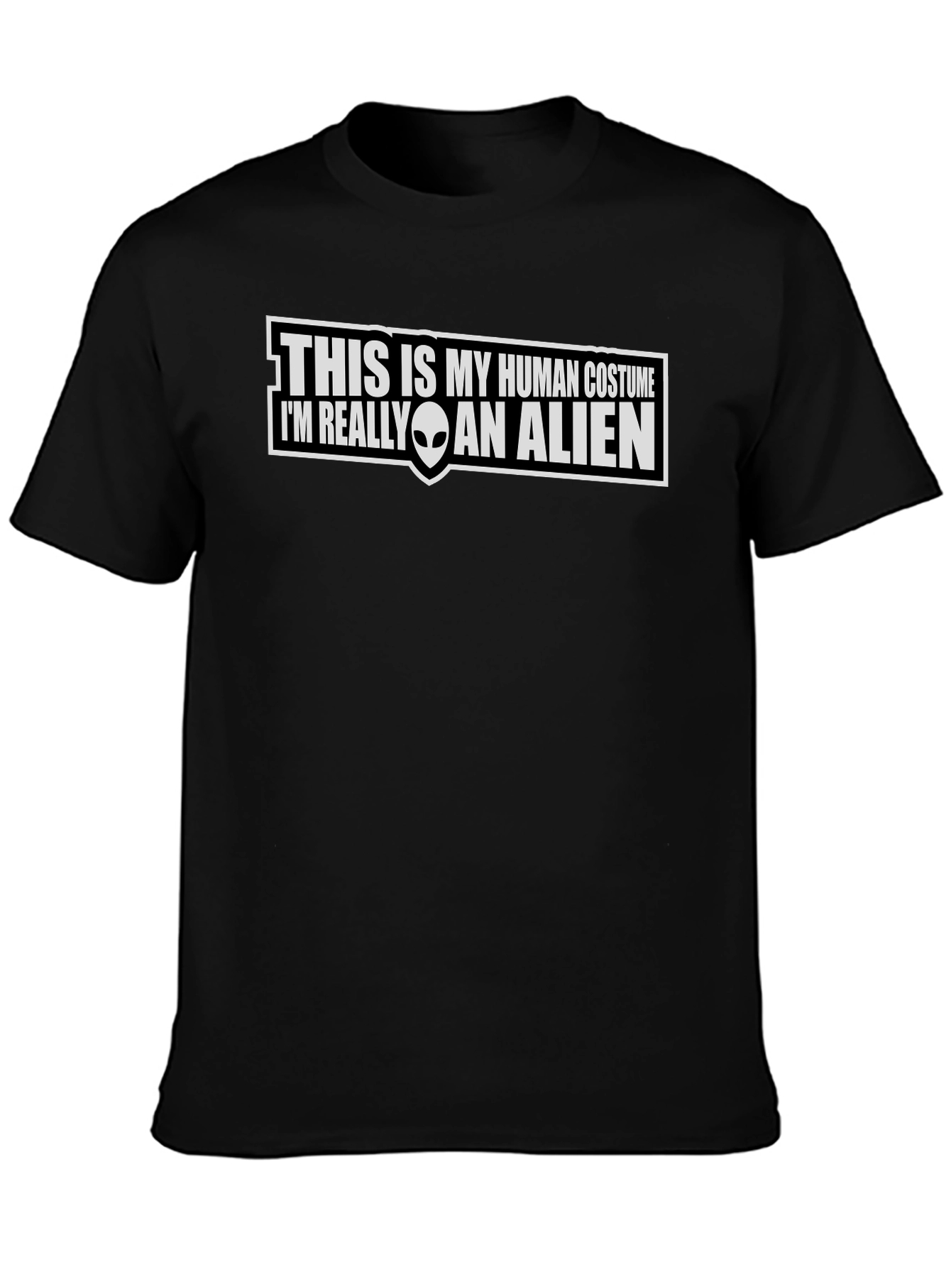 Human Costume Alien T-Shirt Funny Graphic Tee