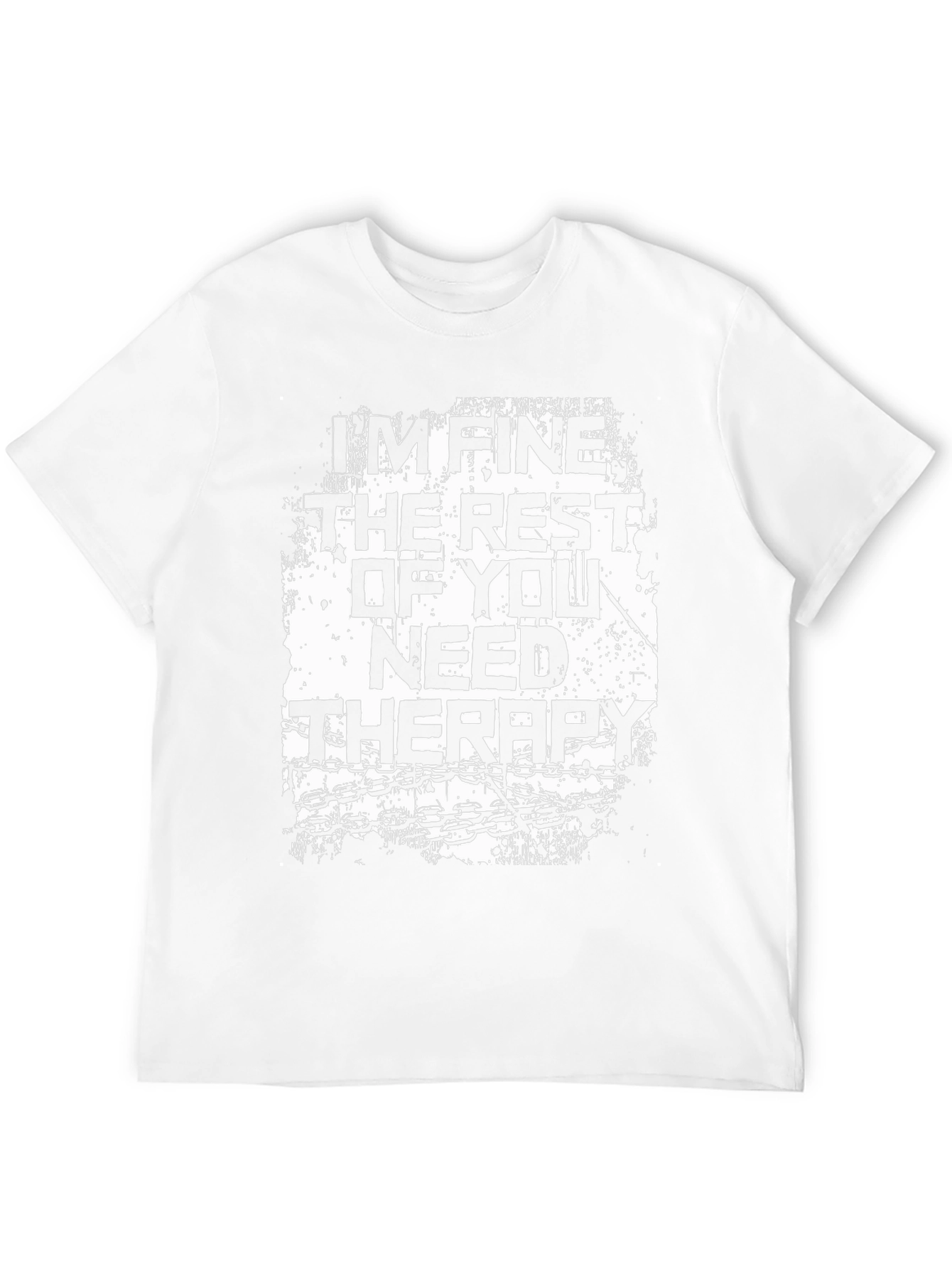 Im Fine Need Therapy Black Graphic T-Shirt