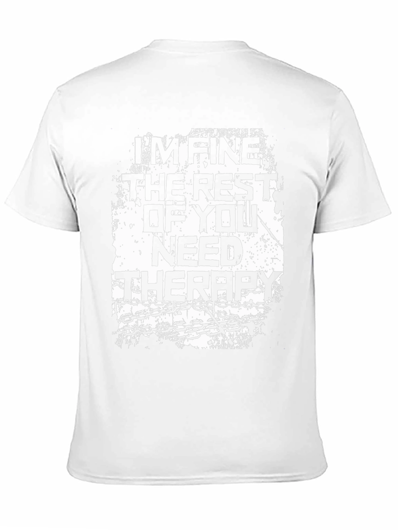 Im Fine Need Therapy Black Graphic T-Shirt