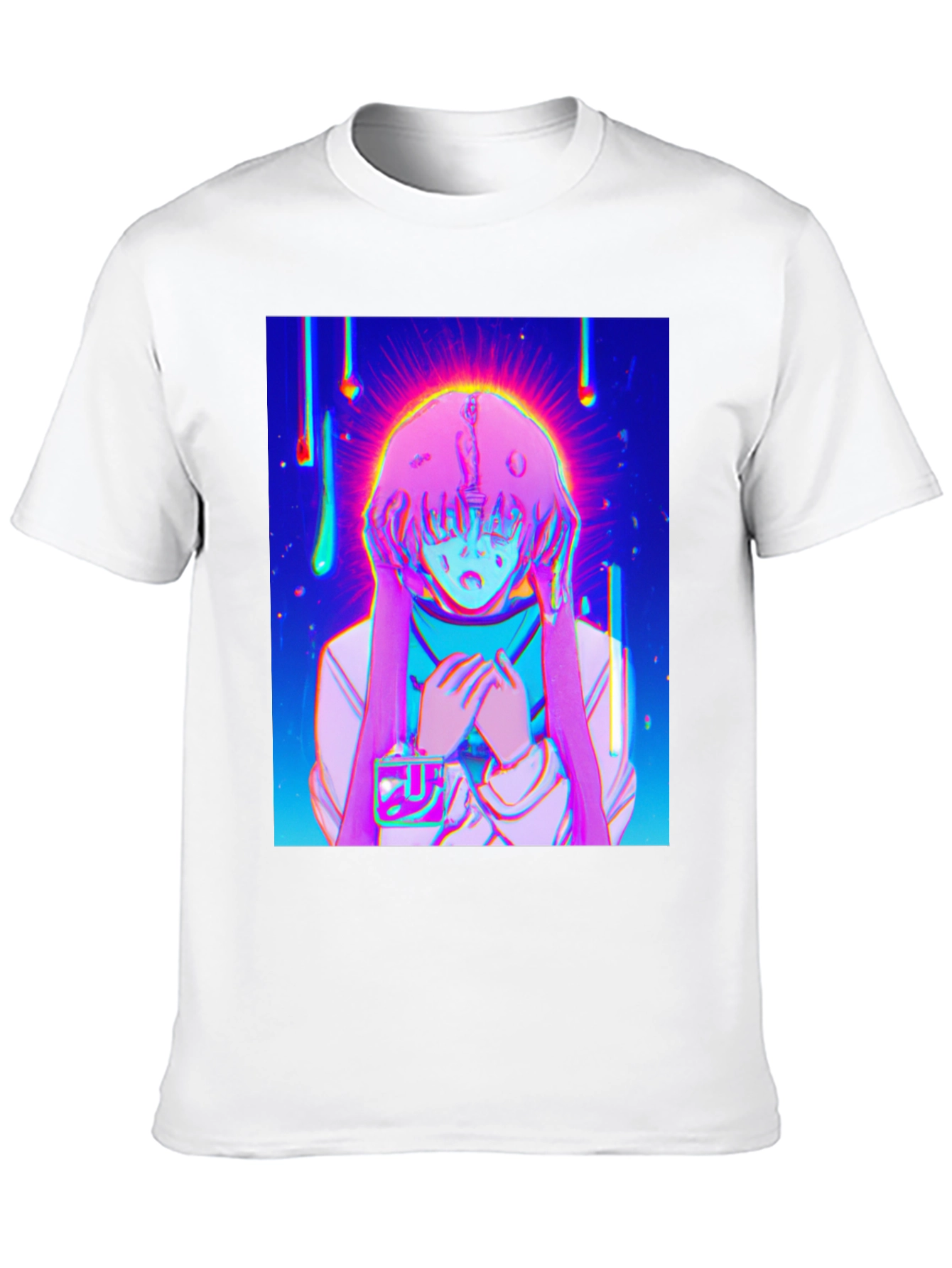 Anime Girl Graphic T-Shirt - Vivid Black Tee