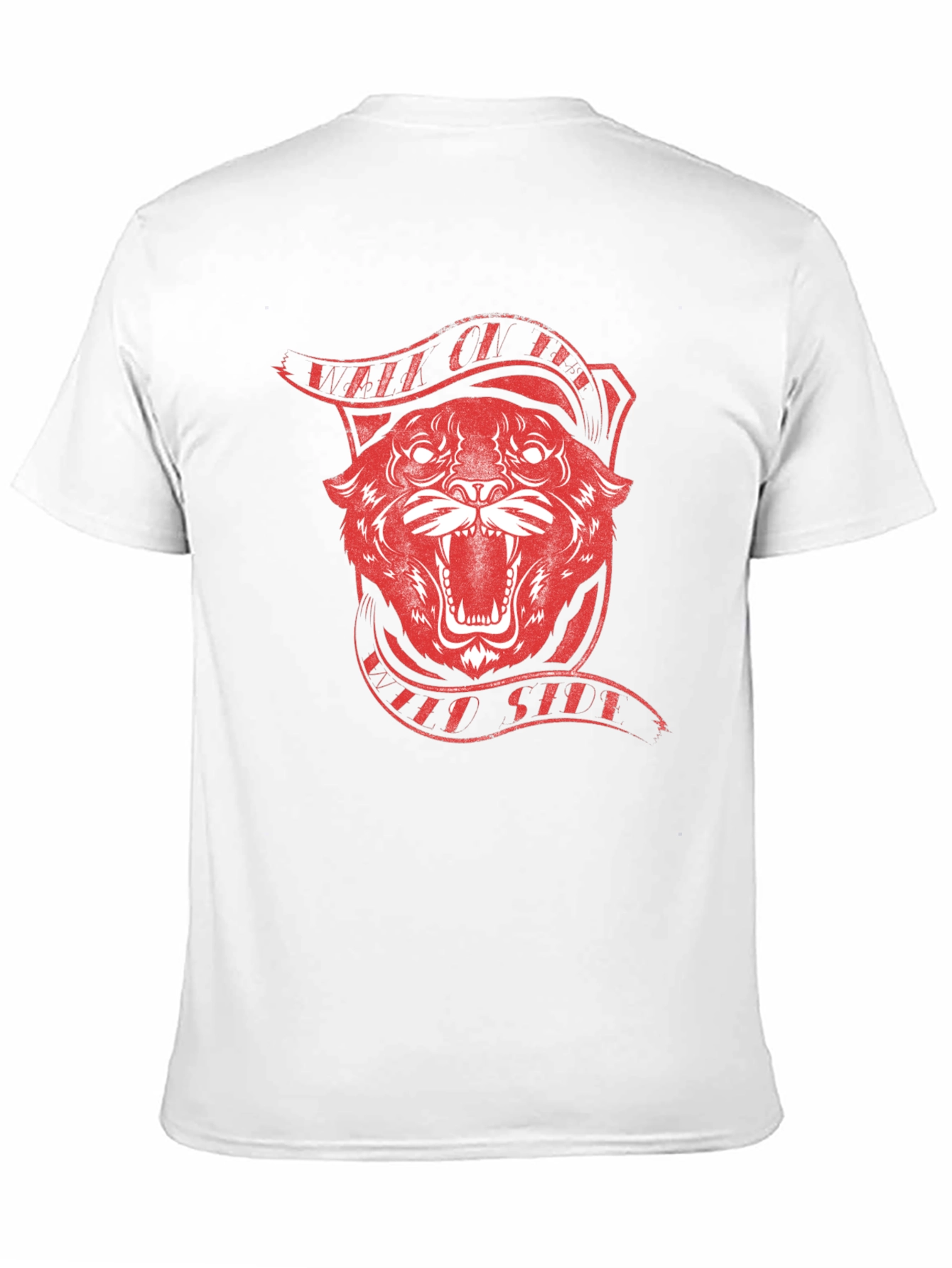 Red Tiger Graphic Black T-Shirt