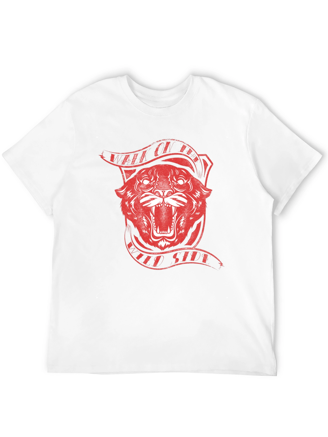 Red Tiger Graphic Black T-Shirt