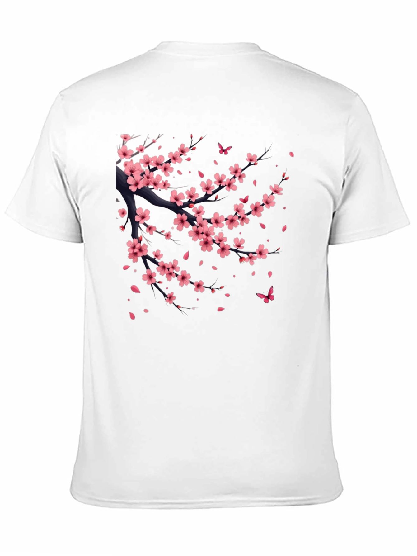 Cherry Blossom Print Black T-Shirt