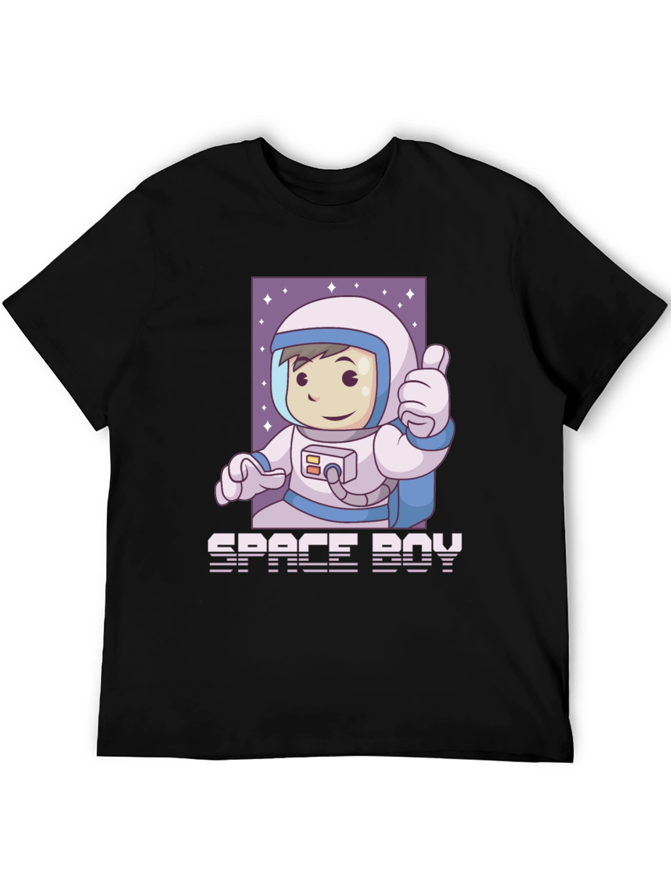 Space Boy Graphic T-Shirt - Black