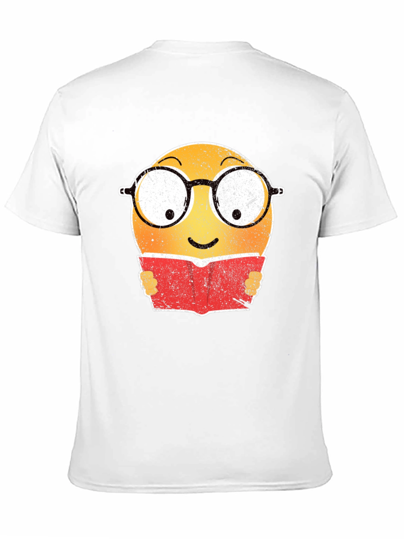 Bookworm Emoji Graphic T-Shirt - Black