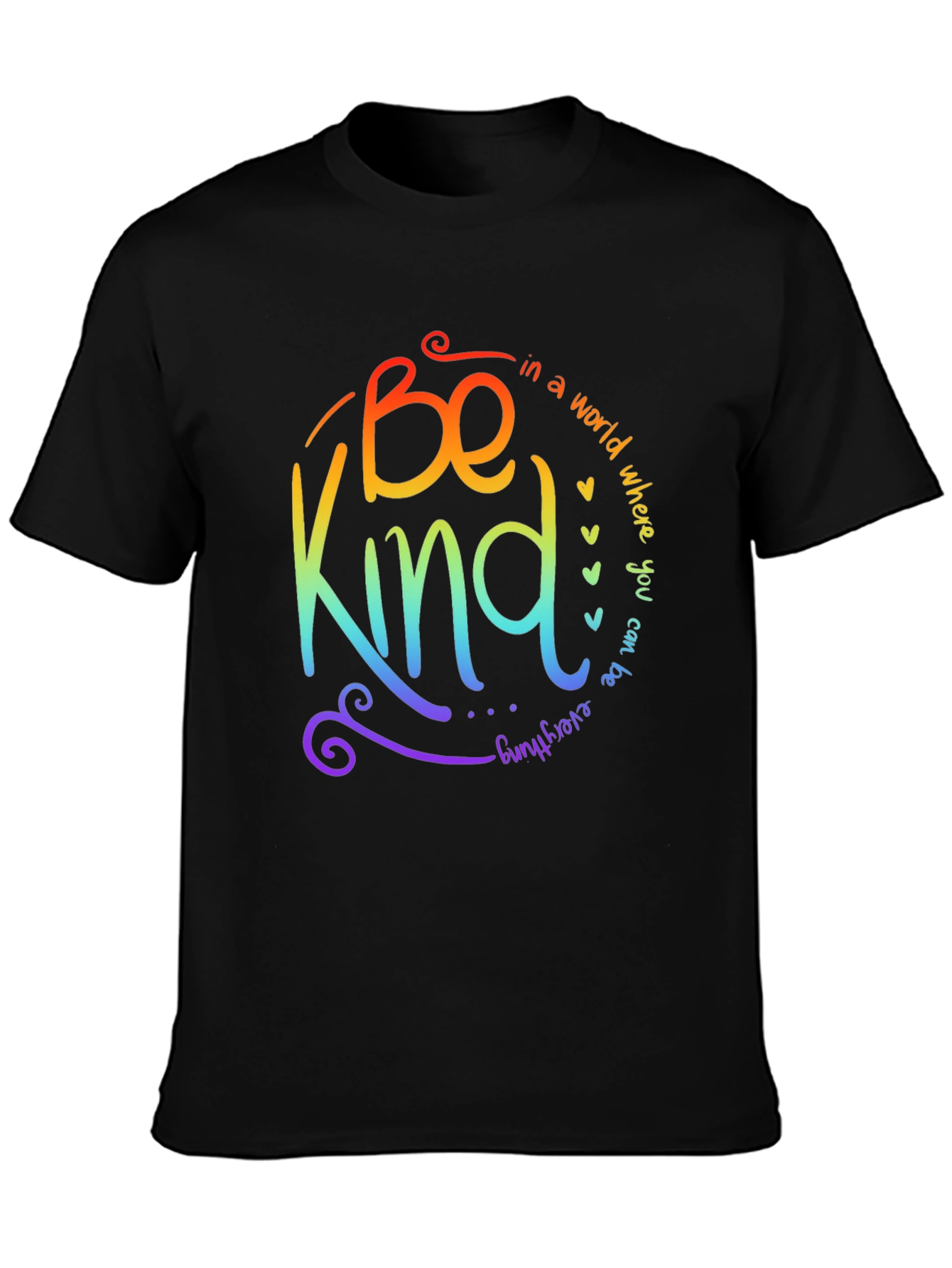 Be Kind Rainbow Graphic T-Shirt