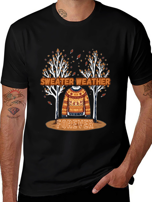Sweater Weather Forever Tee - Autumn Aesthetic Shirt