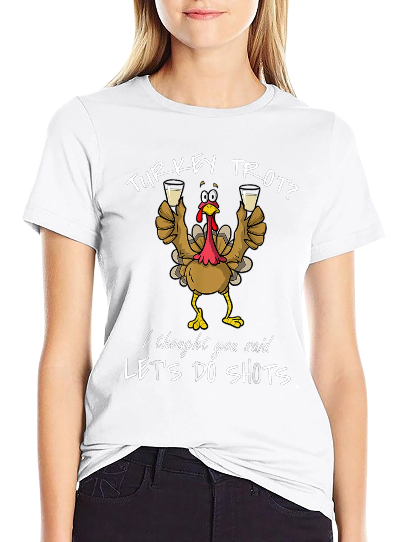 Turkey Trot? Lets Do Shots Funny Thanksgiving T-Shirt