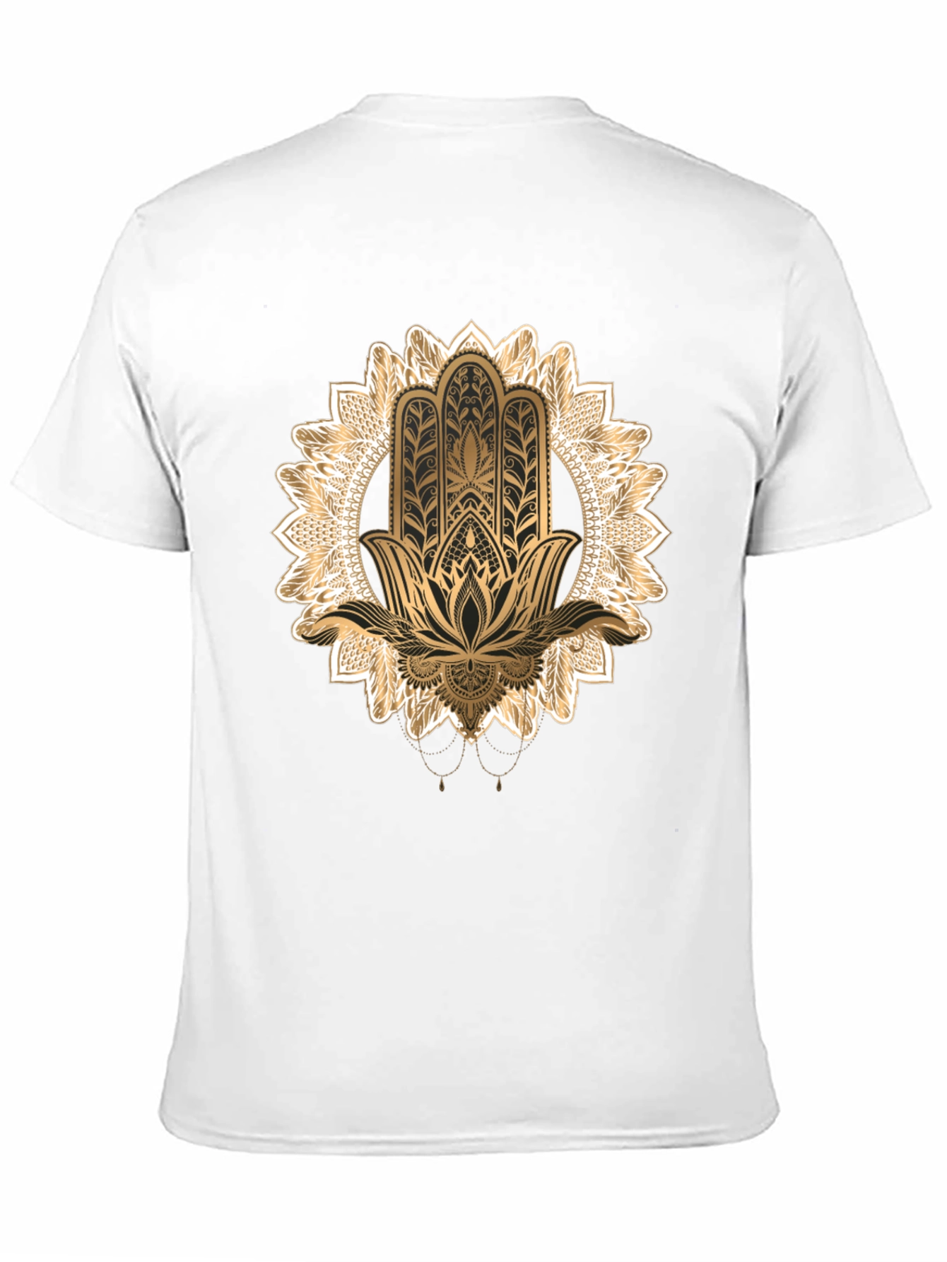 Hamsa Mandala Graphic Tee - Black