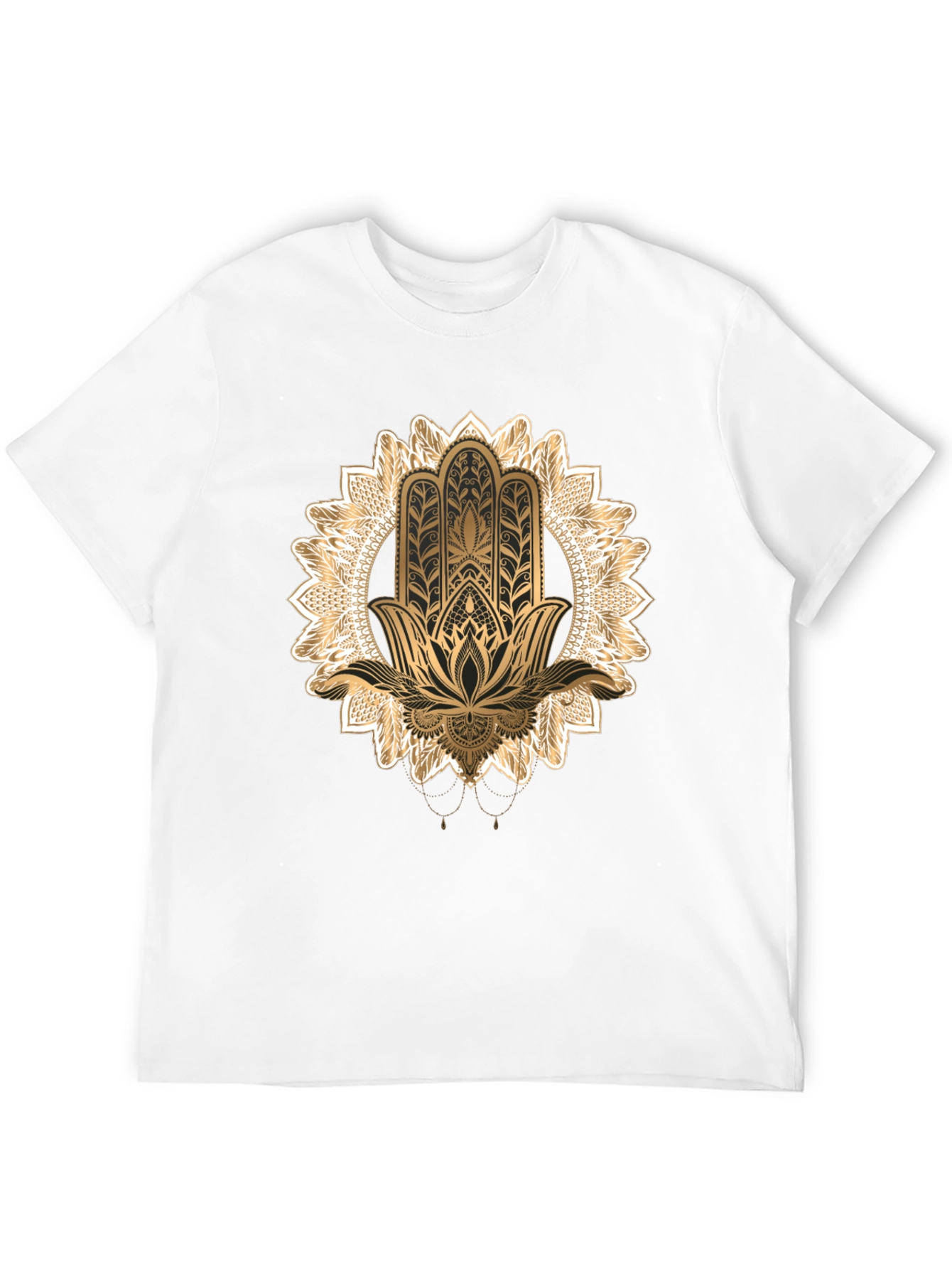 Hamsa Mandala Graphic Tee - Black