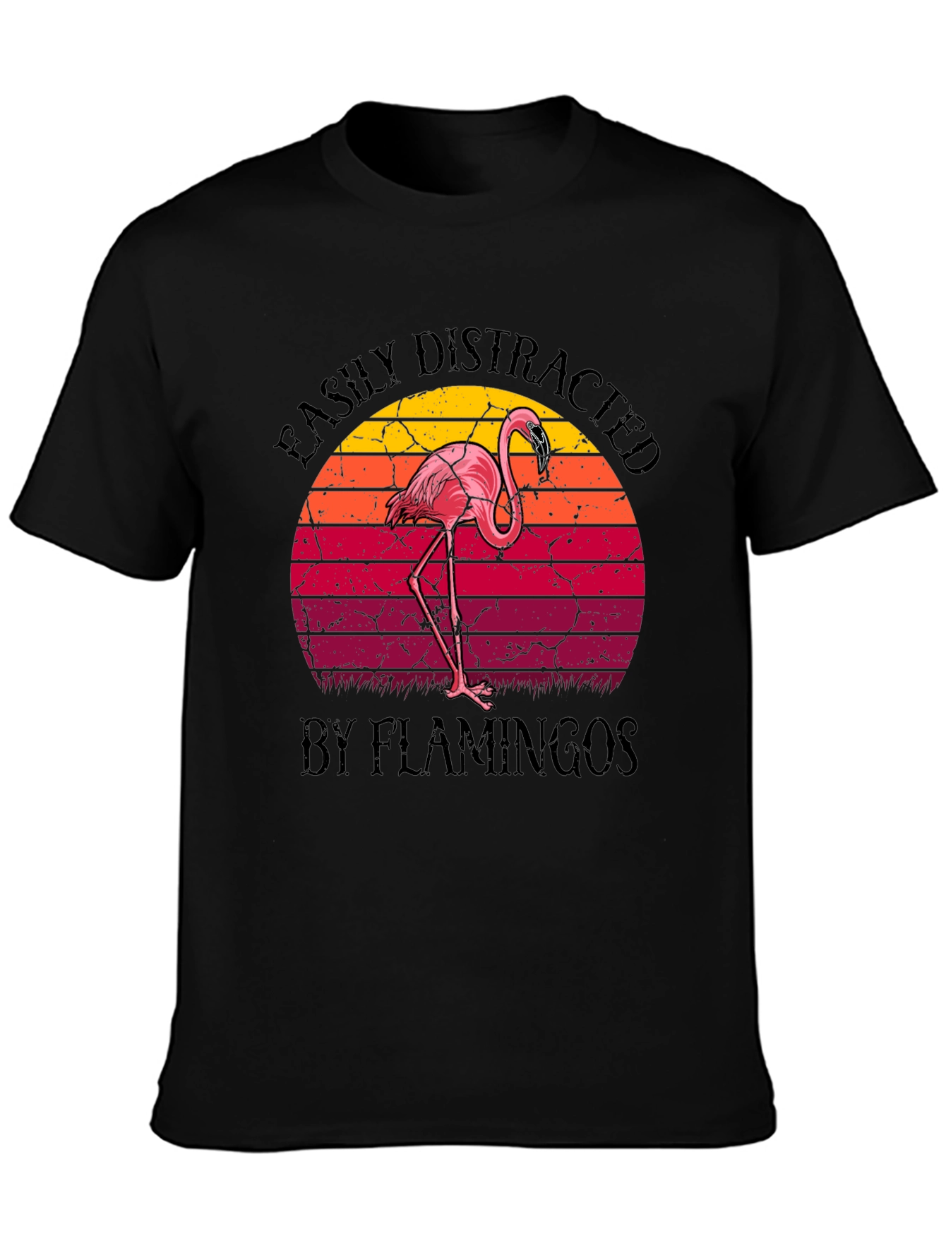 Easily Distracted by Flamingos Graphic Tee