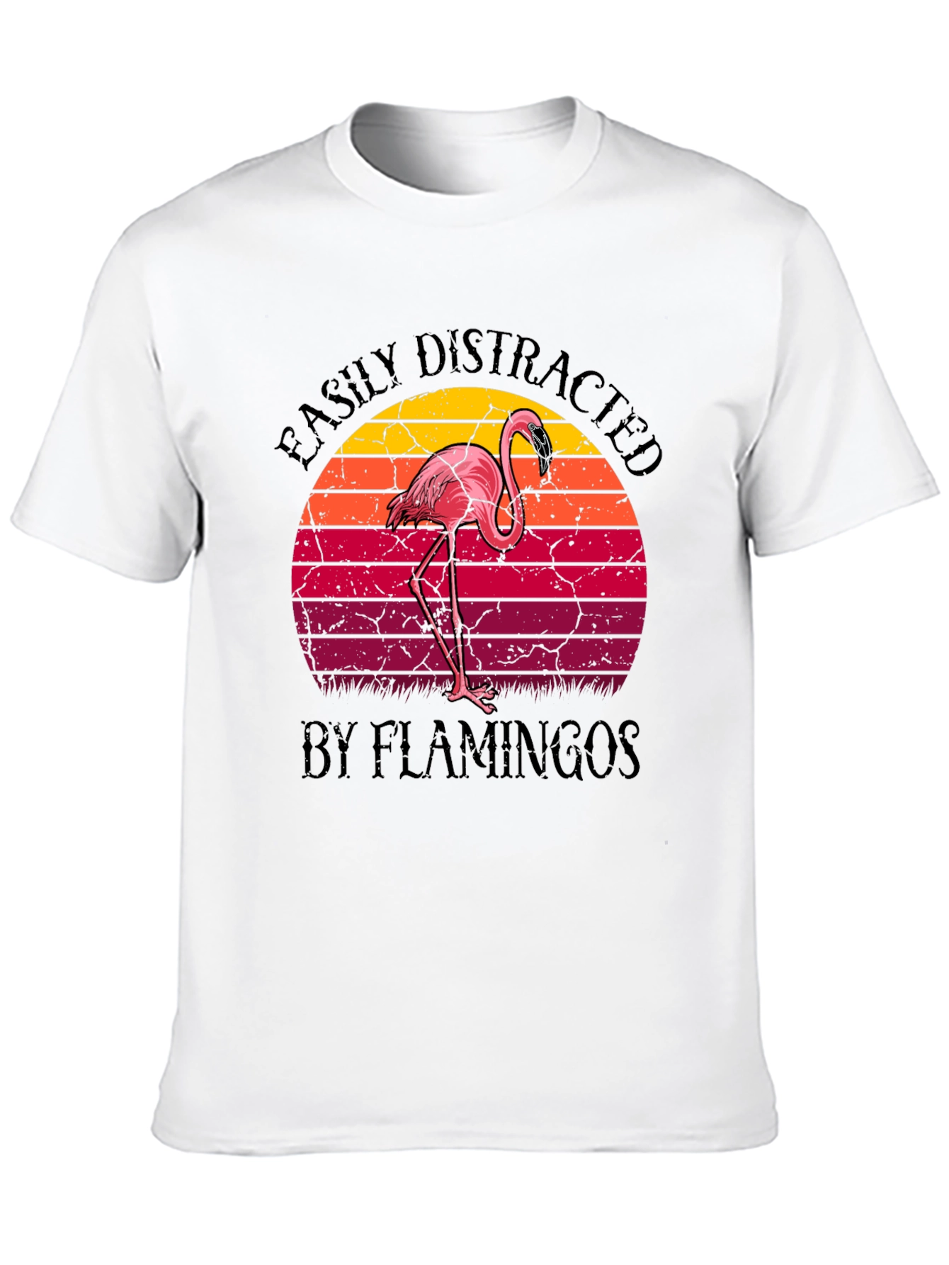 Easily Distracted by Flamingos Graphic Tee