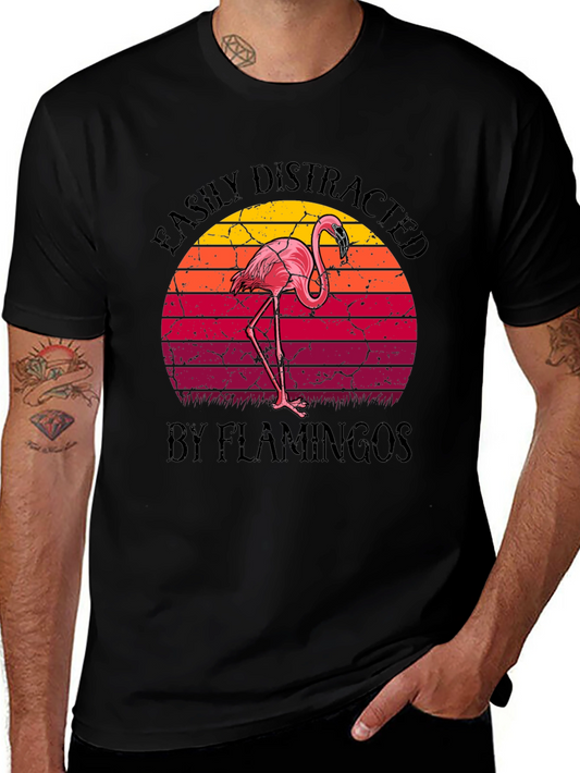 Easily Distracted by Flamingos Graphic Tee